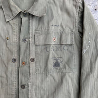 1940’s WWII USMC HBT P-44 Utility Jacket 24.5” Chest