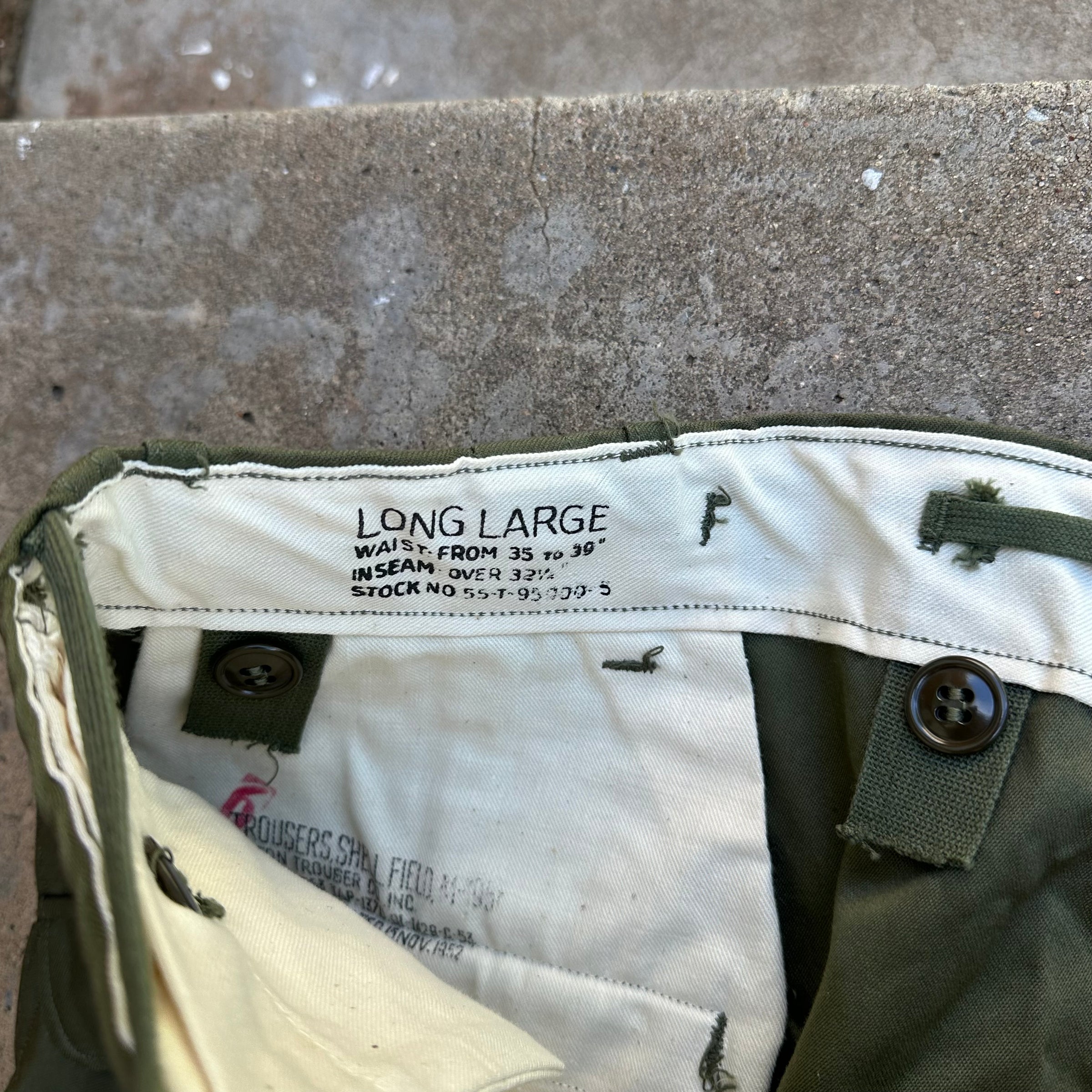 1950’s Deadstock US Army M-51 Field Pants Large Long