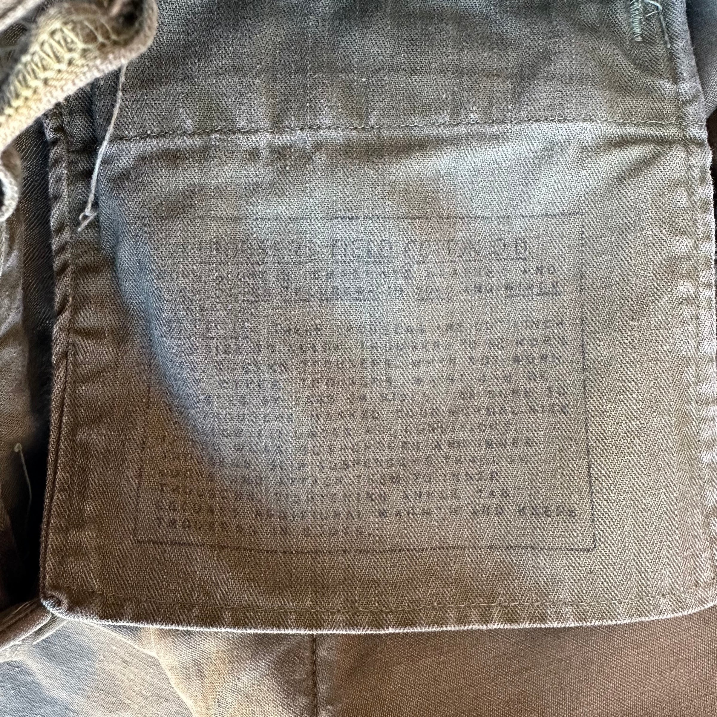 1940's WWII M-43 OD Cotton Field Trousers 33” - 34” x 30”
