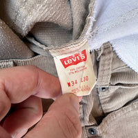1980’s/90’s Levi’s 517 Tan Corduroy Flared Pants 32” x 30”