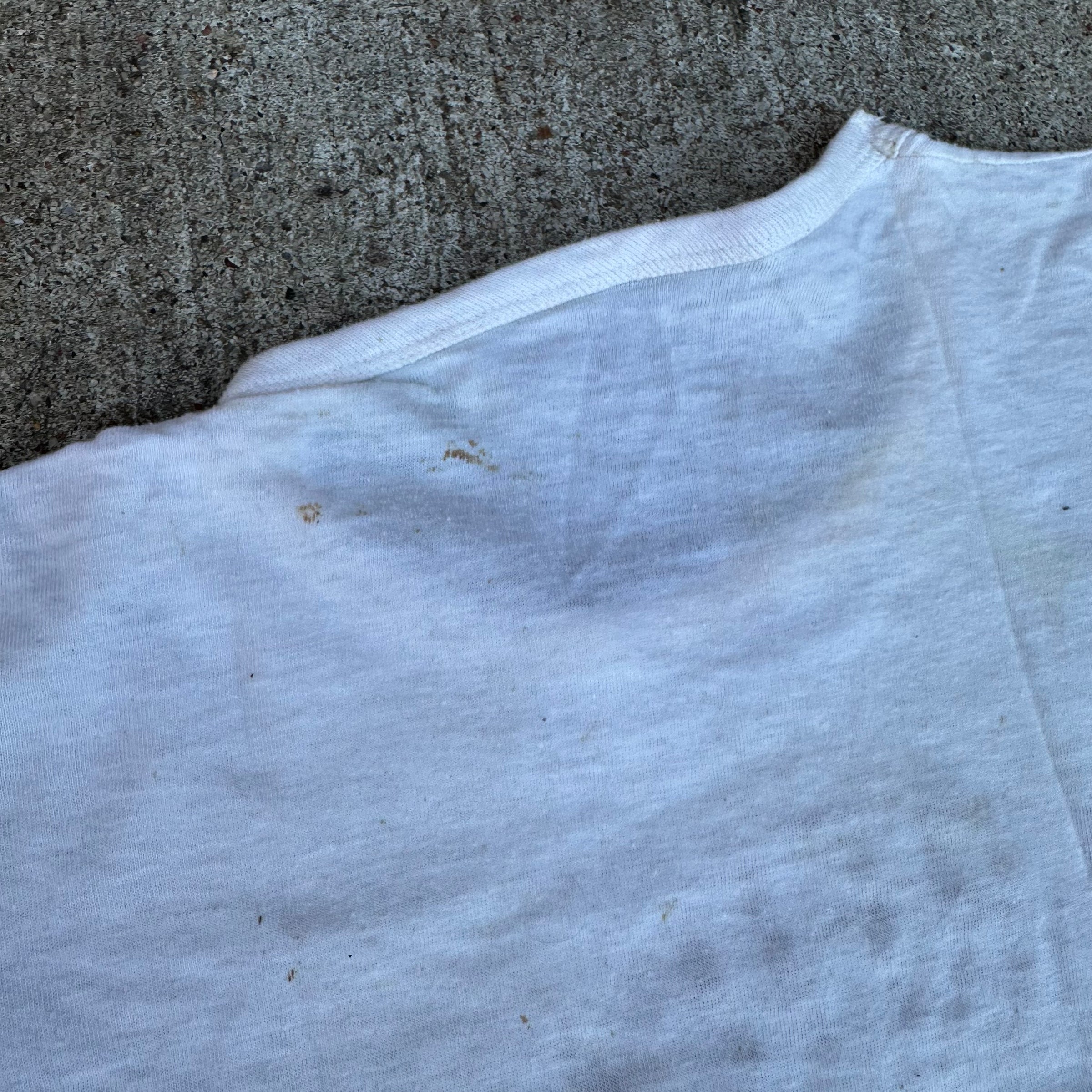 1940’s/50’s Thrashed Garfield School Flock Print T-Shirt XS