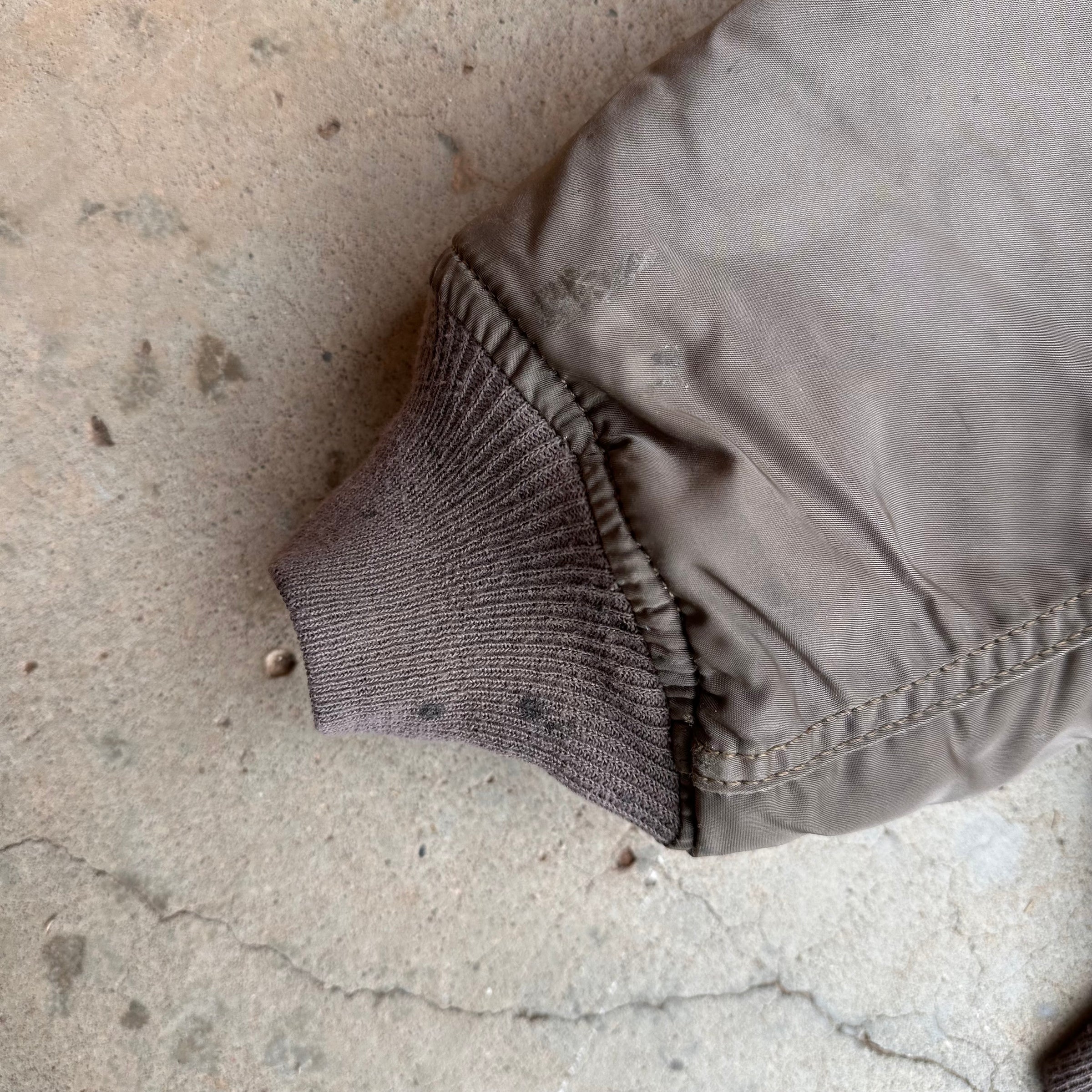 1990’s Alpha Industries Brown Reversible MA-1 Flight Jacket Large 27” Chest