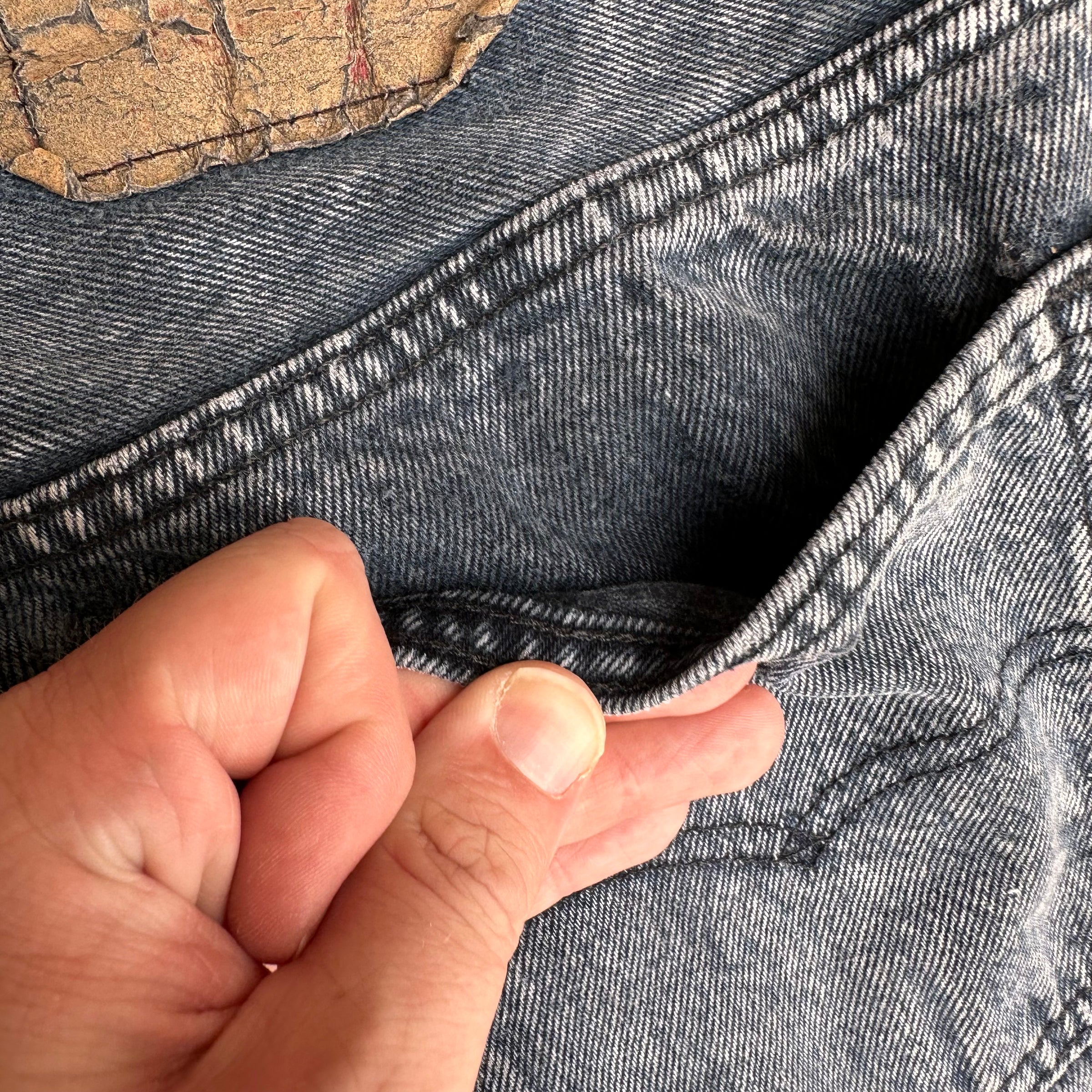 1980’s Black Acid Wash Levi’s 501 Denim Jeans 30” x 30”