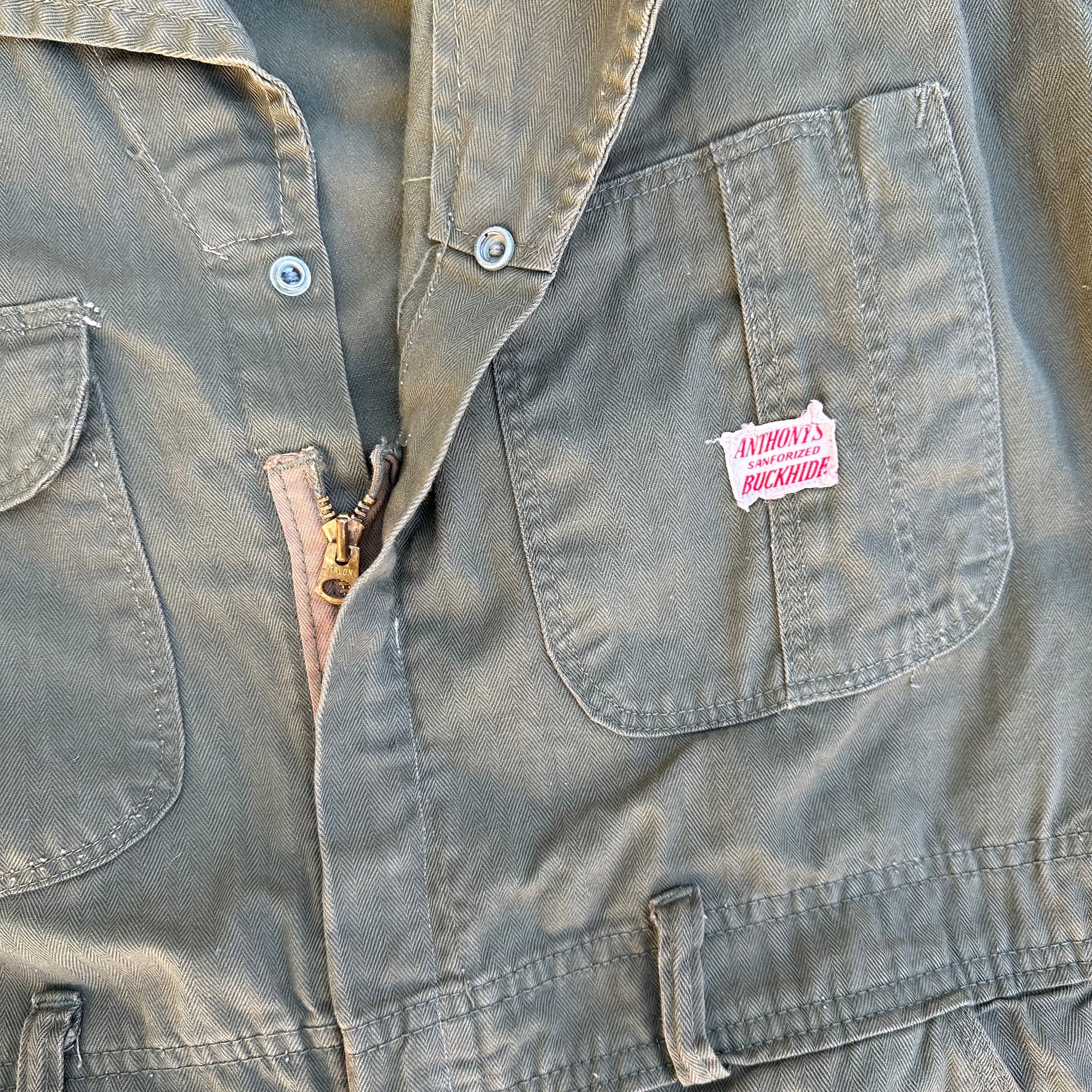 1940’s Anthony’s Buckhide HBT Coveralls 24” Chest