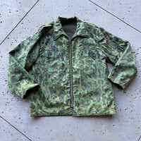 1960’s Tailor Made Reversible Korean Frogskin Camo Jacket Large