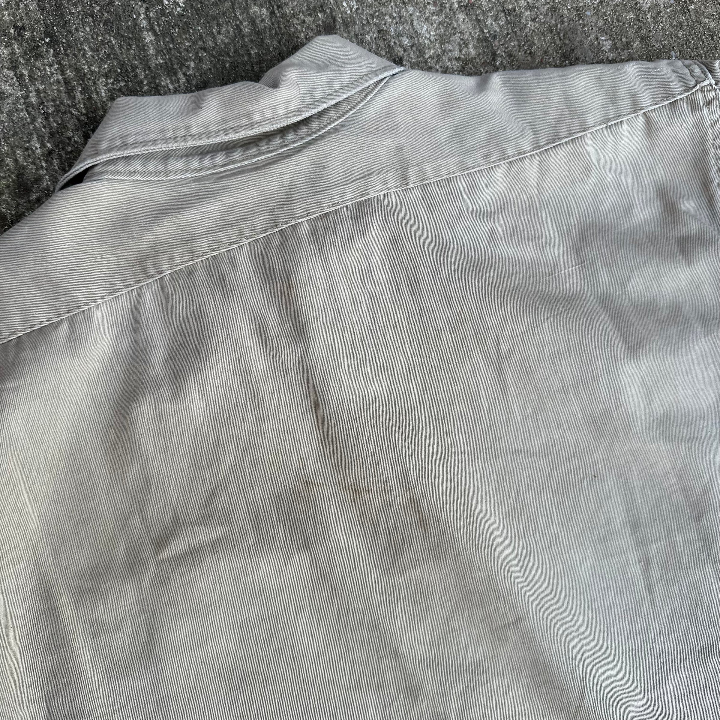 1940’s Dickies Khaki Cotton Work Shirt Large