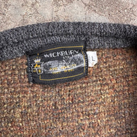 1960’s Wool Argyle Pattern Long Hair Cardigan Sweater 21” Chest