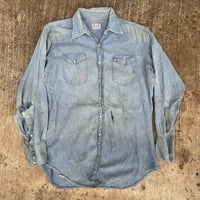1970’s Maverick Chambray Western Shirt Large
