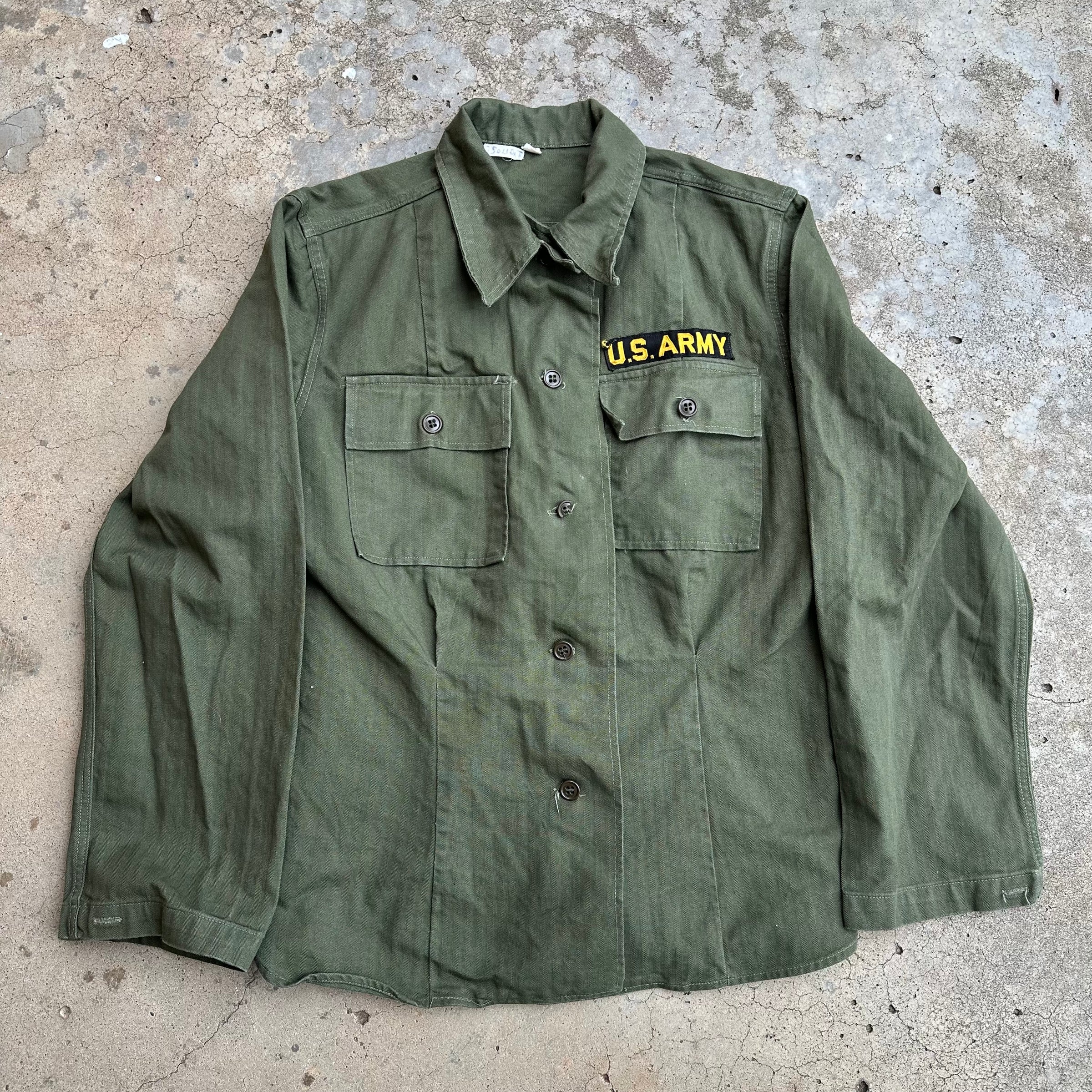 1940’s WWII Women’s Army Corps HBT Fatigue Shirt Medium
