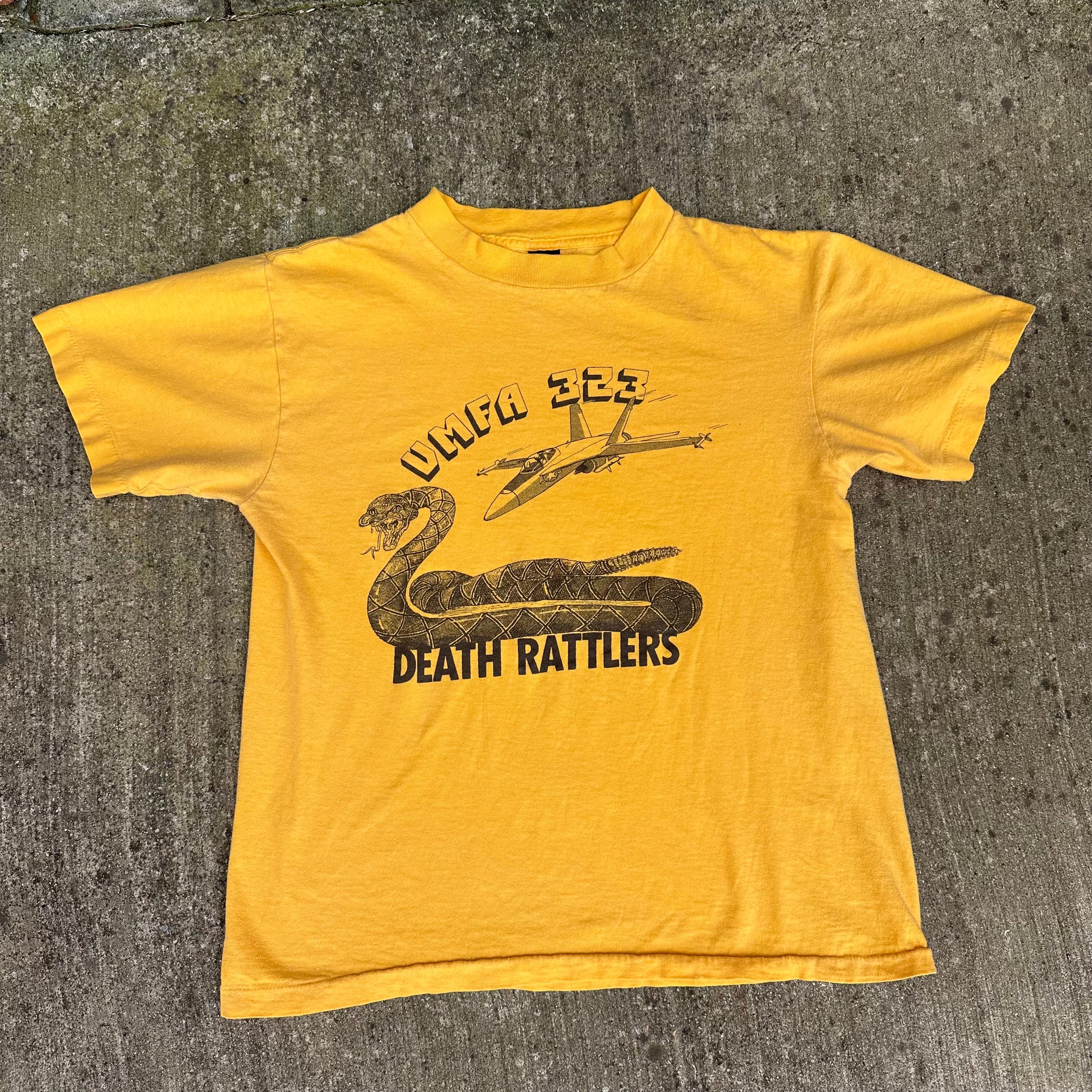 1970’s/80’s Marine Fighter Attack Squadron 323 Death Rattlers T-Shirt Medium