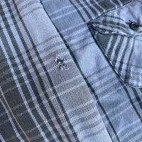 1980’s Osh’Kosh Black and Grey Cotton Flannel Shirt XL