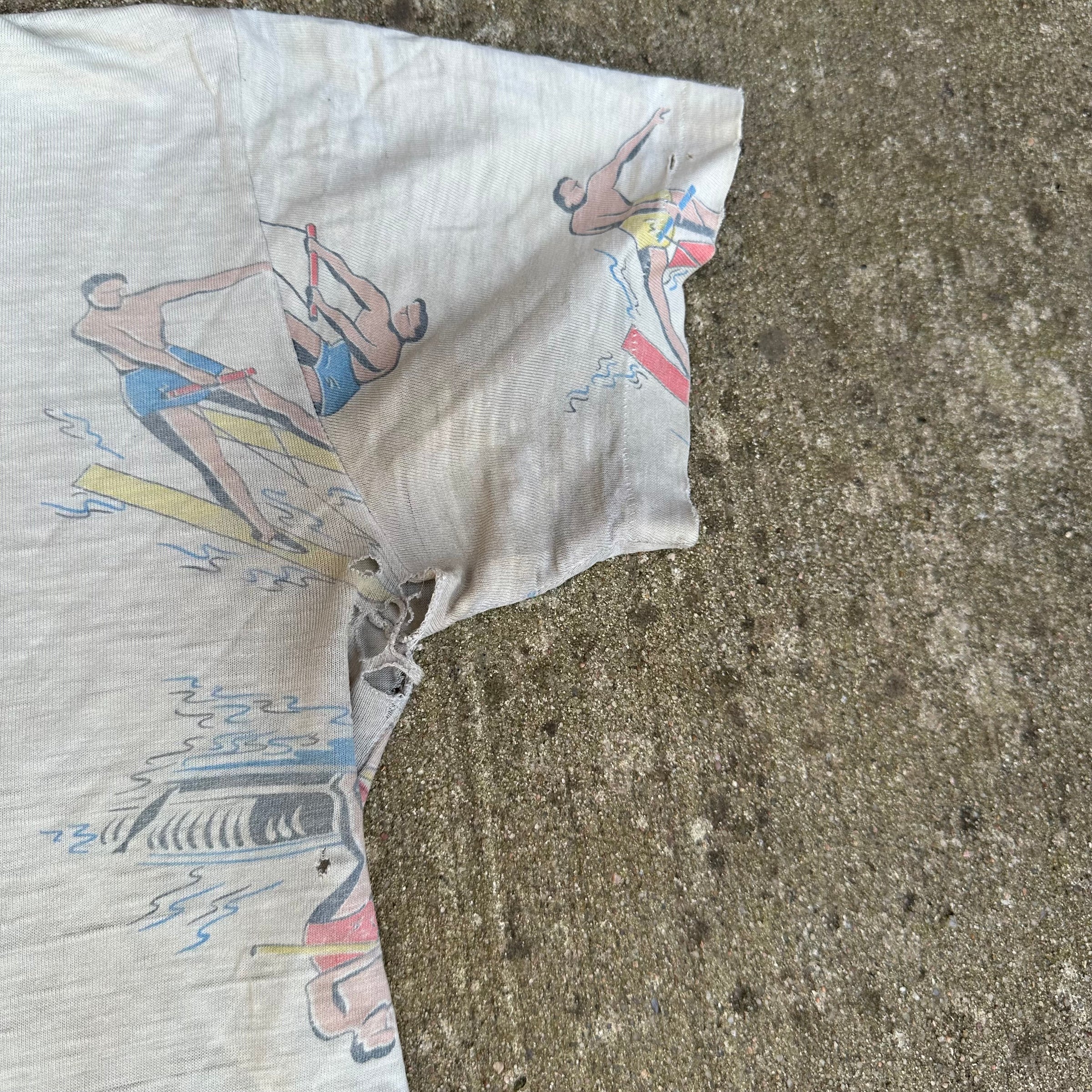 1950’s Thrashed Rockabilly Watersports T-Shirt 17.5” Chest