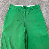 1950’s Shamrock Gas Station Uniform Cotton Work Pants 29” x 30”