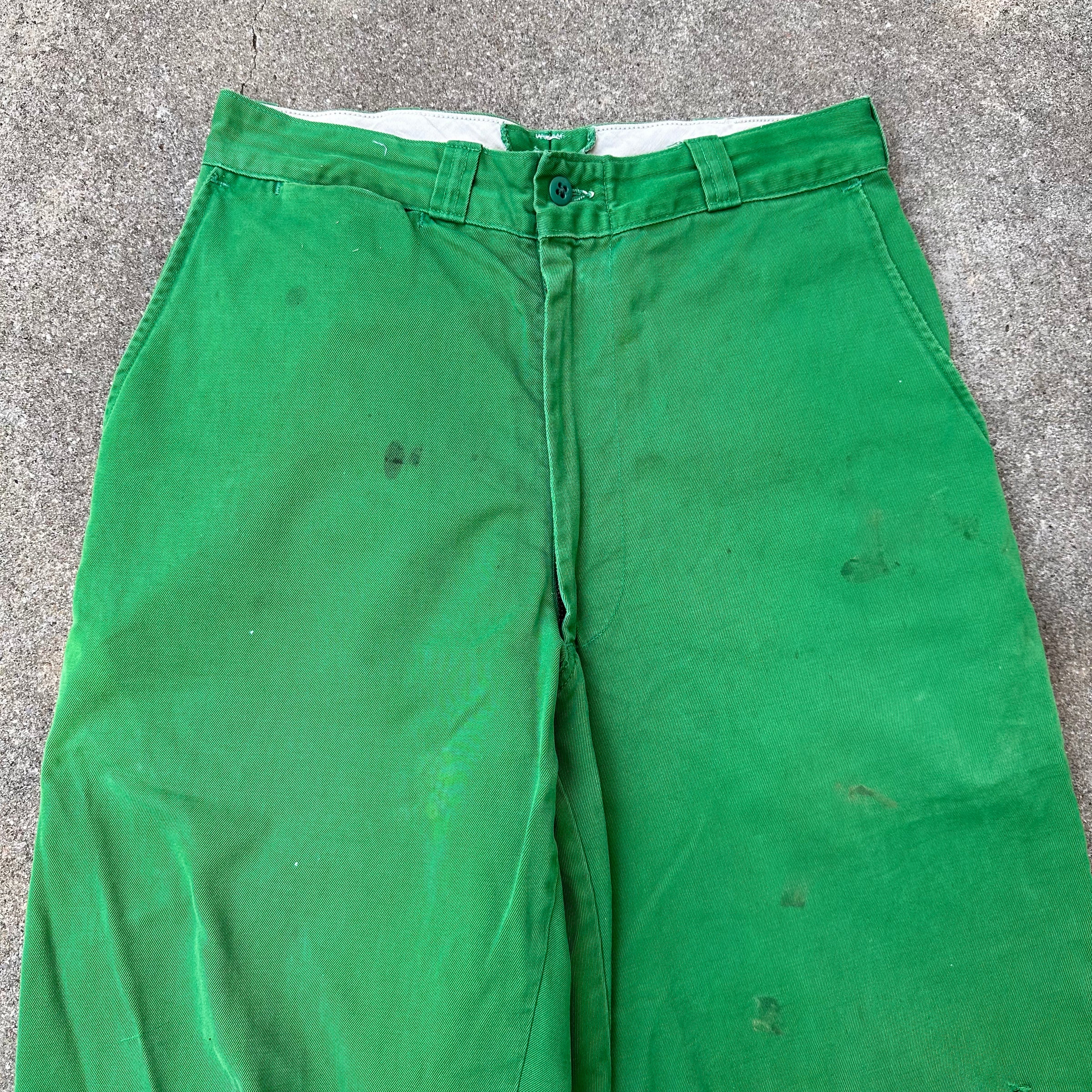 1950’s Shamrock Gas Station Uniform Cotton Work Pants 29” x 30”