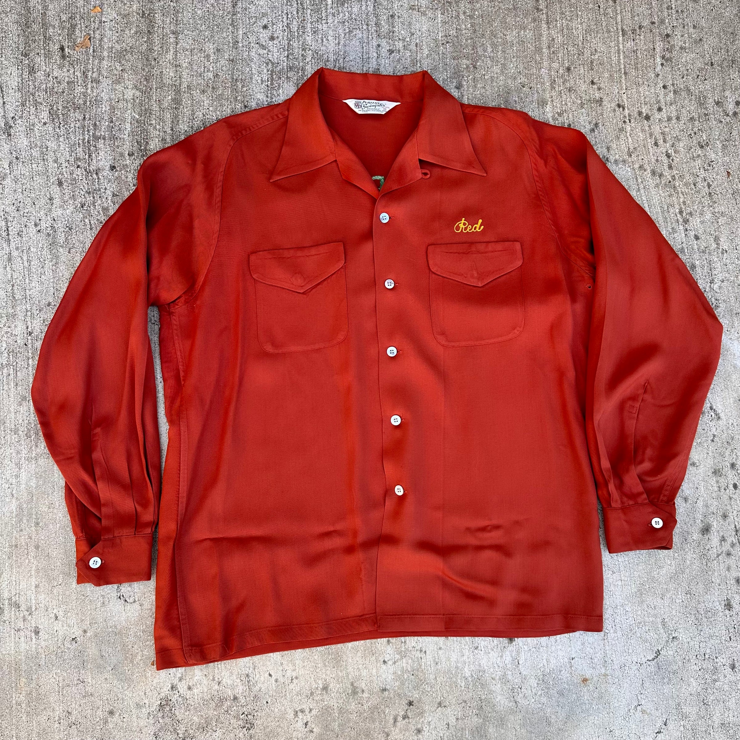 1940’s/50’s Puritan Swingster Embroidered Gabardine Shirt XL