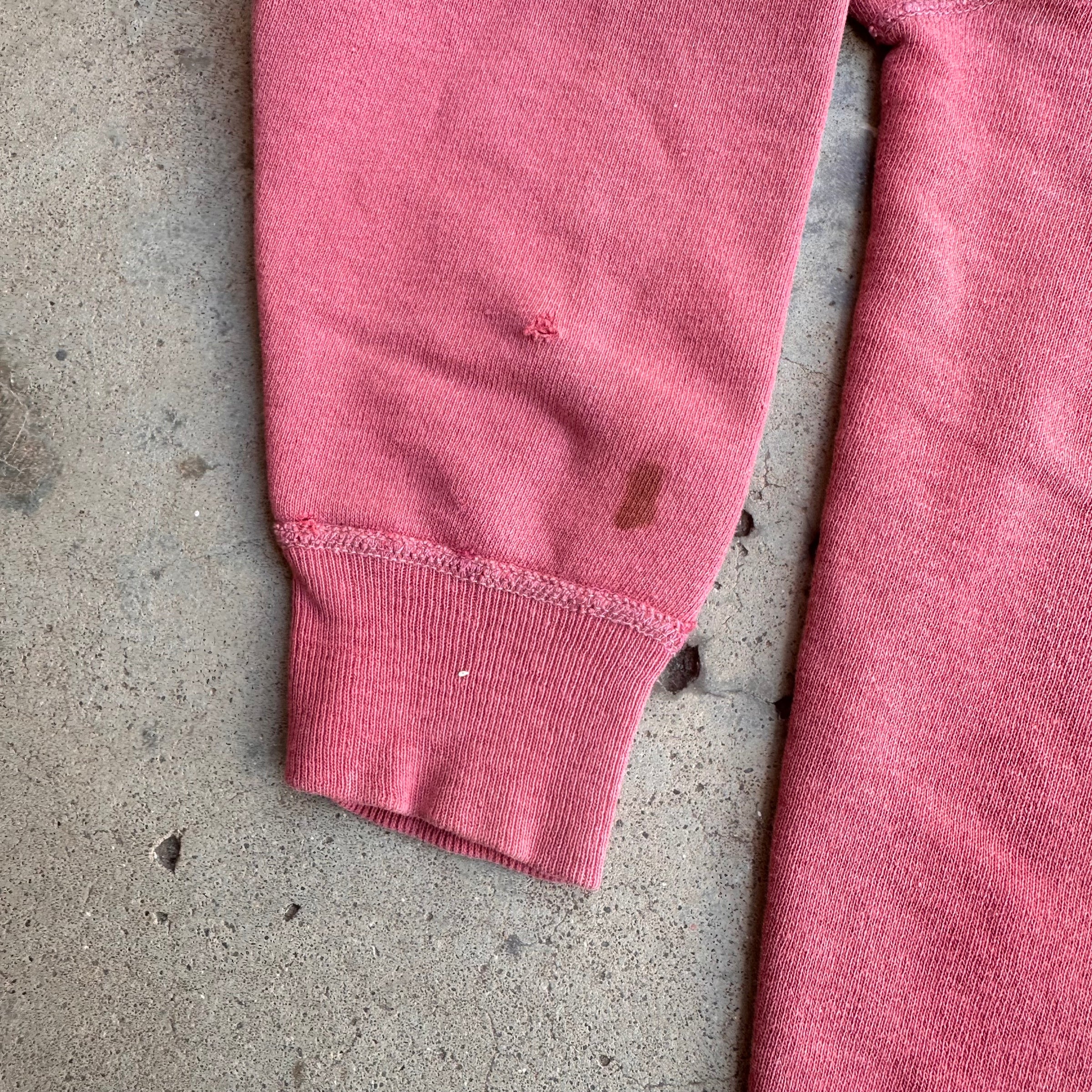 1950’s/60’s Faded Red Raglan Crewneck Sweatshirt 21” Chest