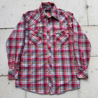1970’s Champion Plaid Cotton Western Flannel Large