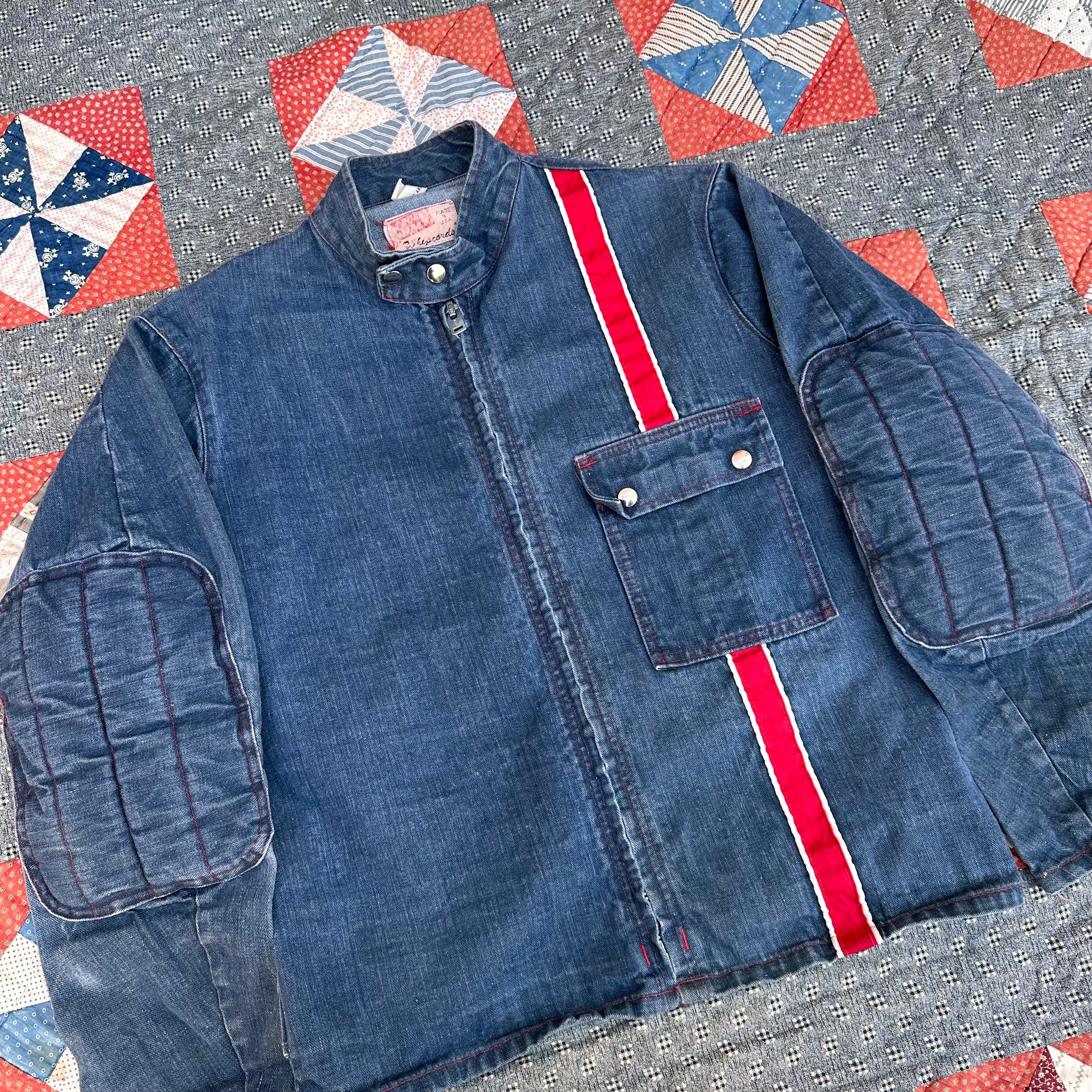 1960’s Pro’s Pick Whipcord Denim Motorcycle Jacket 25” Chest