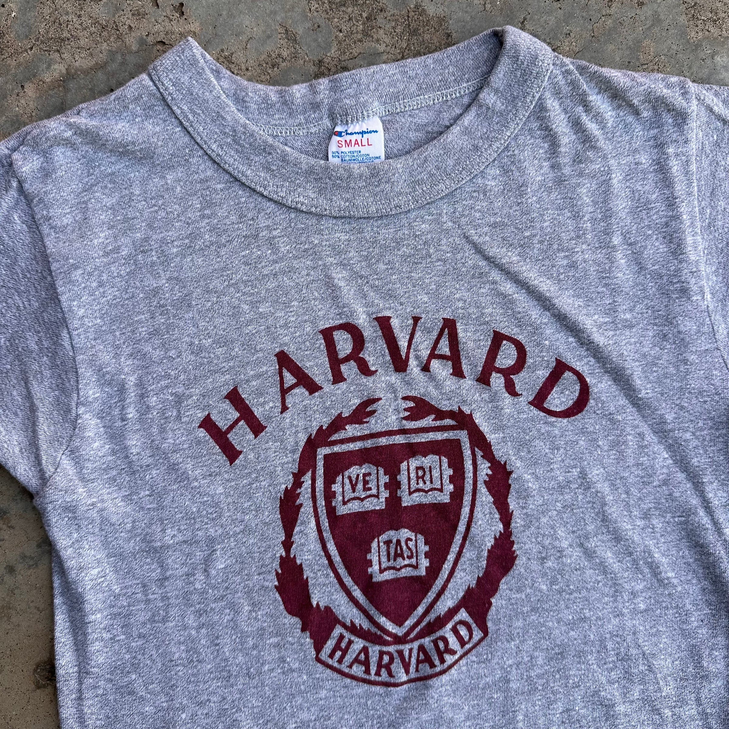 1980’s Harvard Champion Heather Grey T-Shirt Small