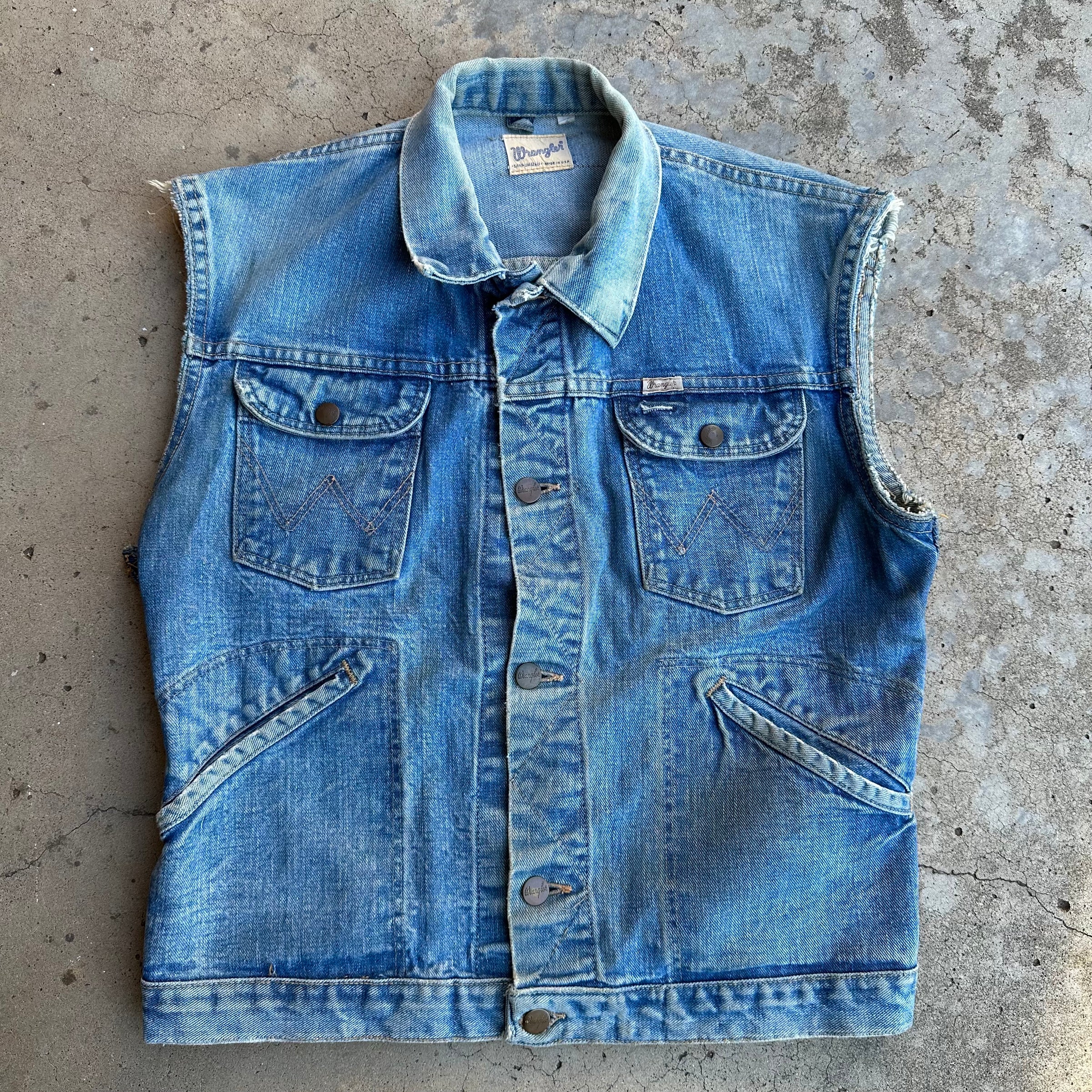 1960’s Wrangler 124MJ Denim Cutoff Vest Size 38