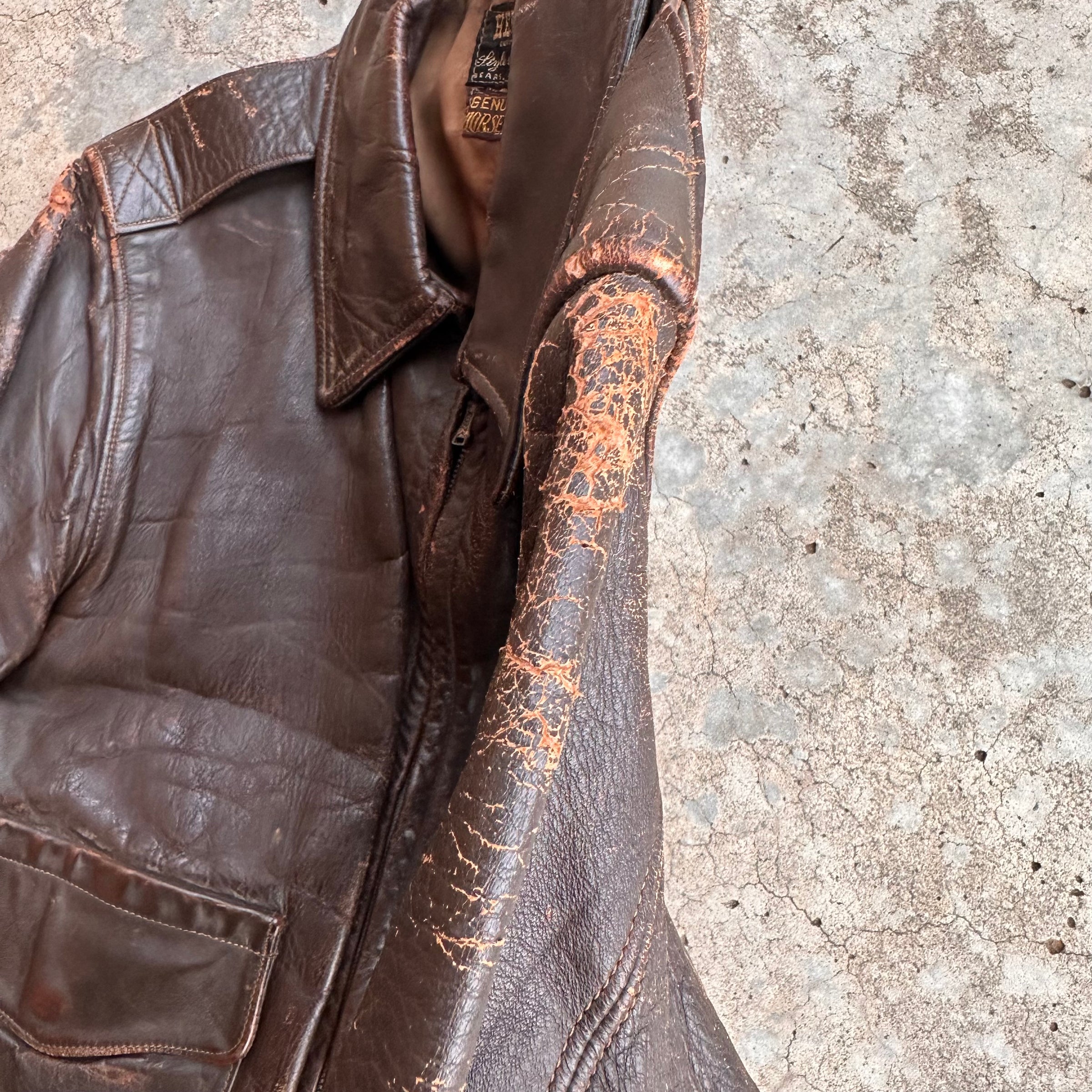 1940’s Hercules Horsehide A-2 Style Leather Jacket