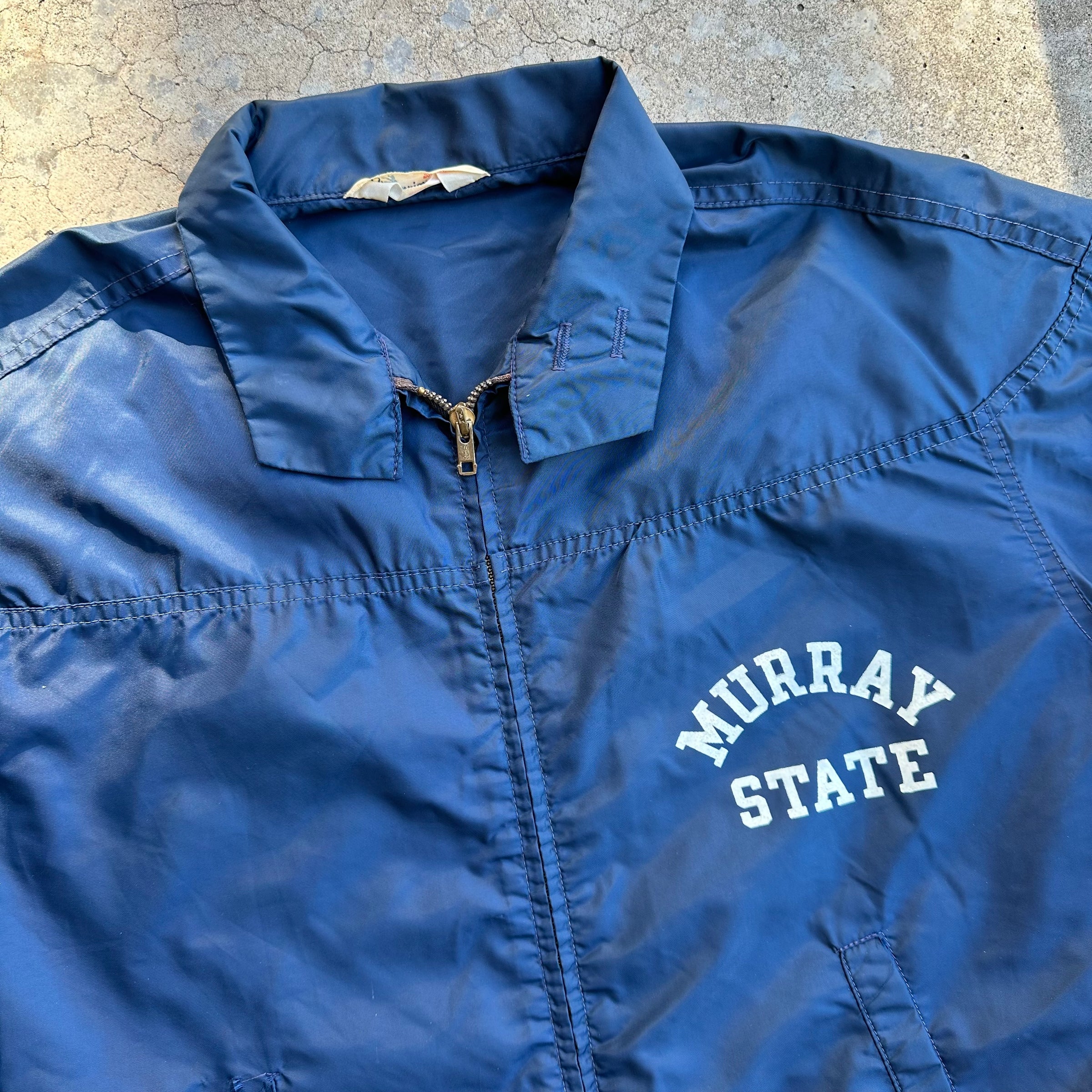 1960’s Murray State Champion Brand Nylon Windbreaker Jacket Size Large