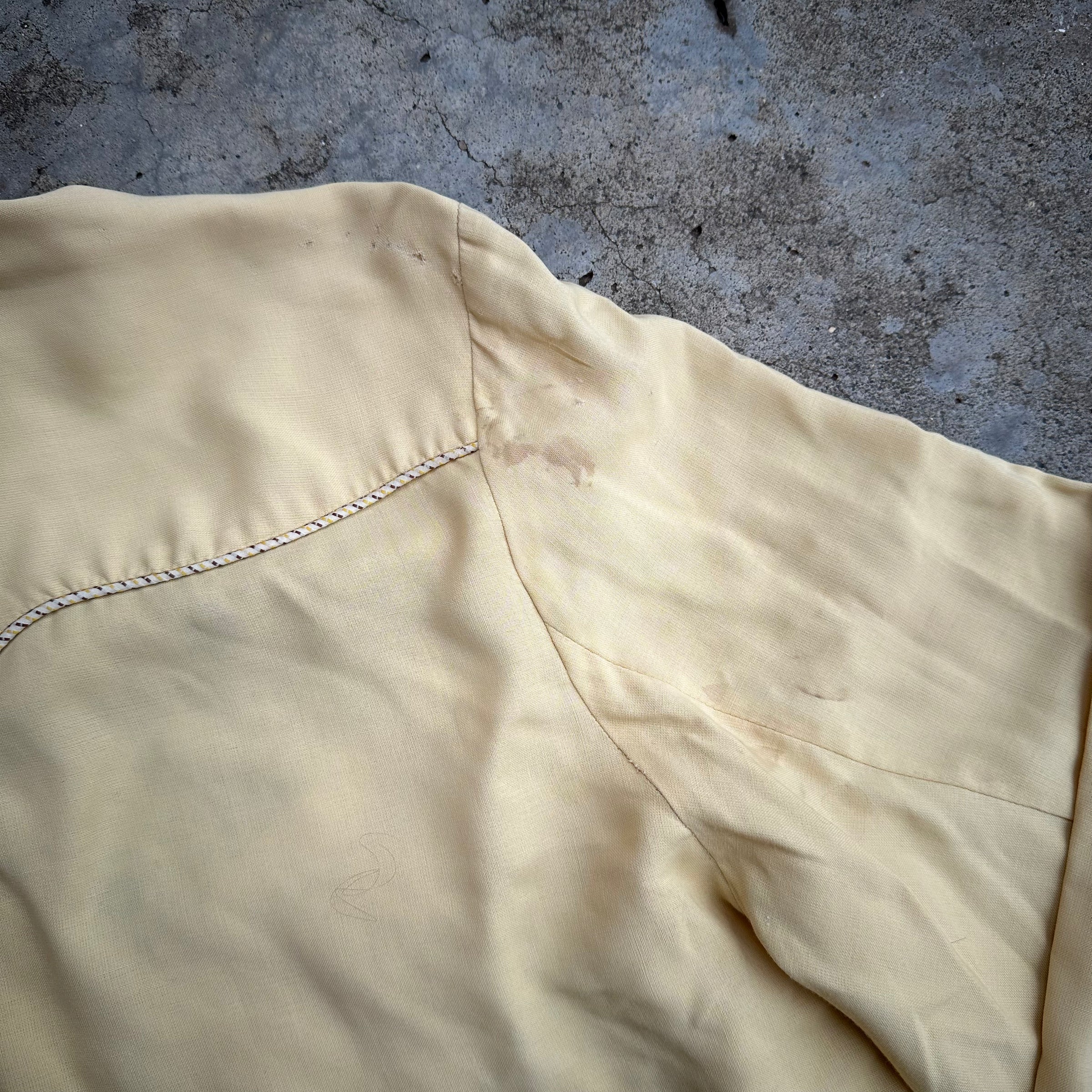 1940’s/50’s California Ranchwear Embroidered Gabardine Western Shirt Large