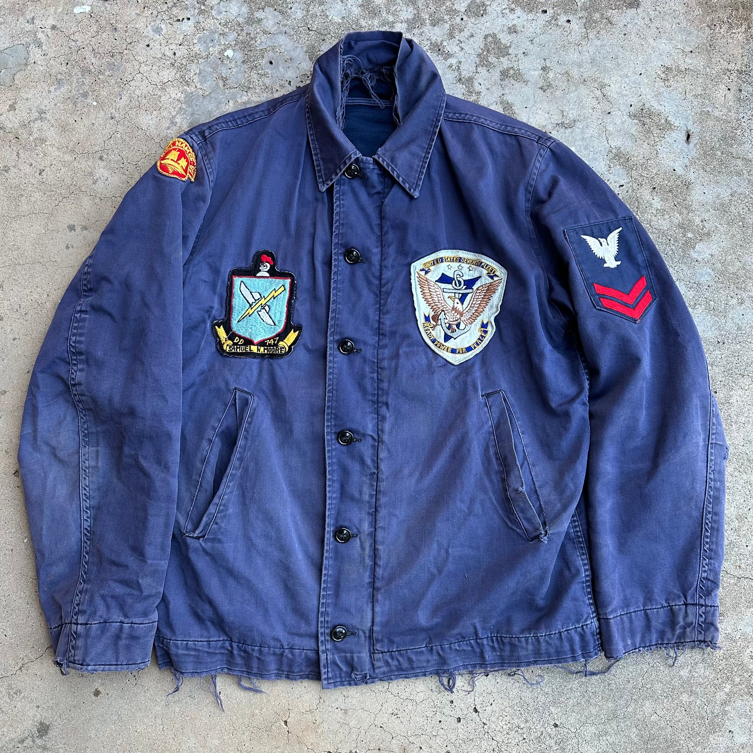 1960’s Patched USN Utility Jacket 22” Chest