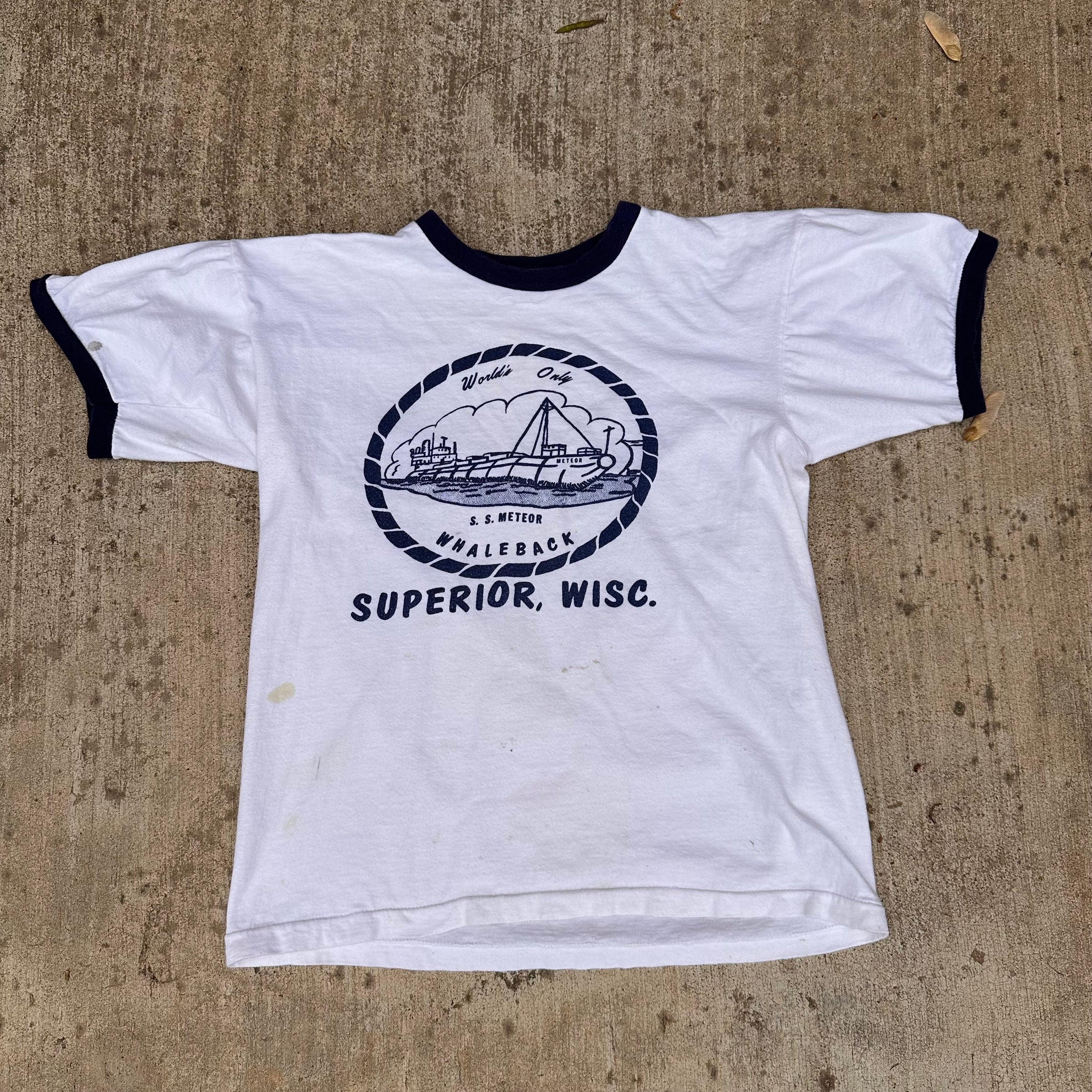 1970’s SS Meteor Whaleback Ship Ringer T-Shirt S/M