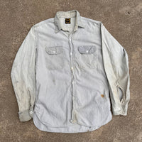 1950’s Washington Dee Cee Grey Chambray Work Shirt Medium