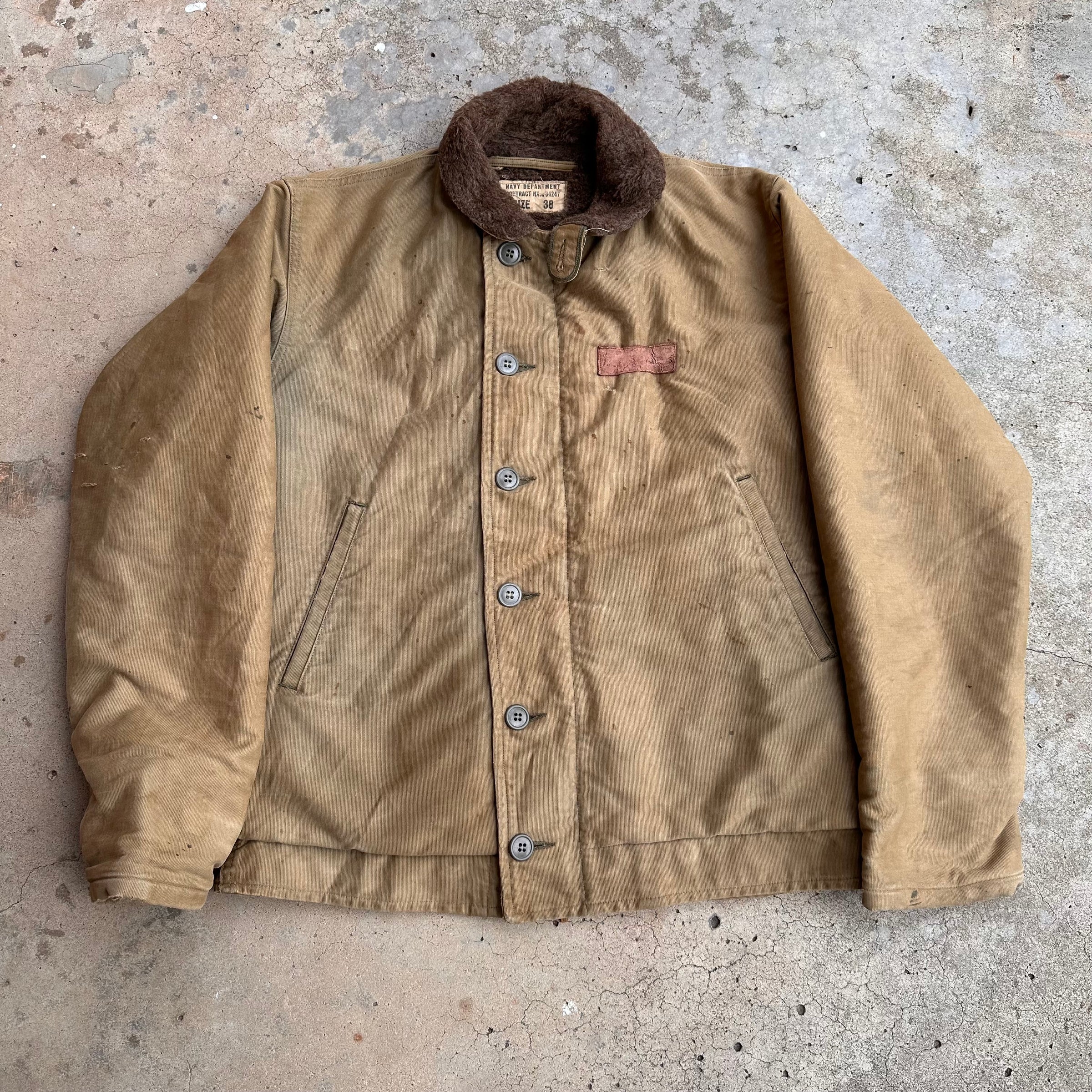 1940’s WWII Late War N-1 Deck Jacket Size 38