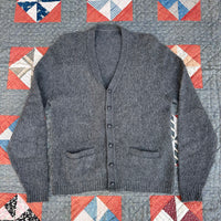 1960’s Grey Mohair Cardigan Sweater 21” Chest