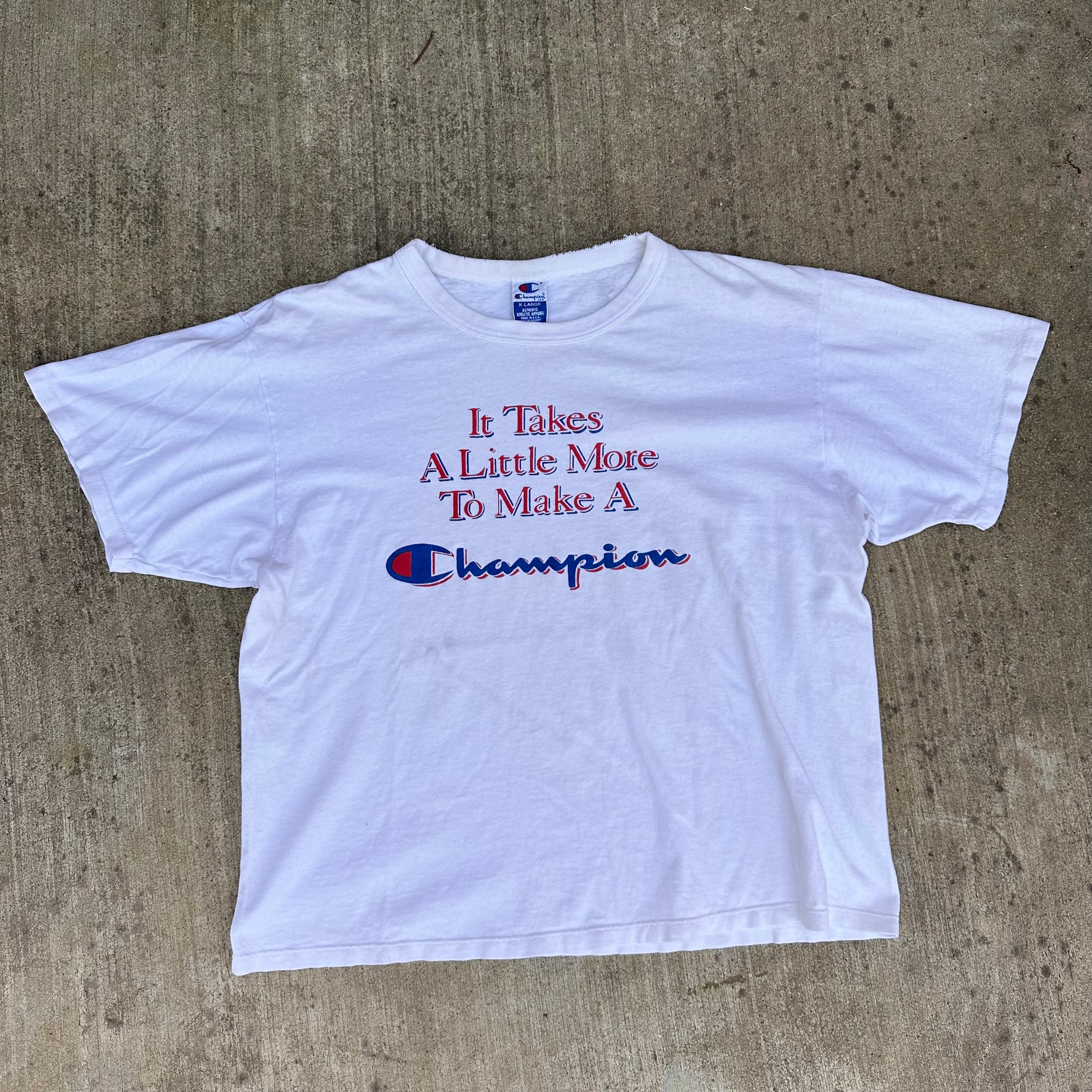 1990’s “It Takes A Little More To Make A Champion” T-Shirt XL