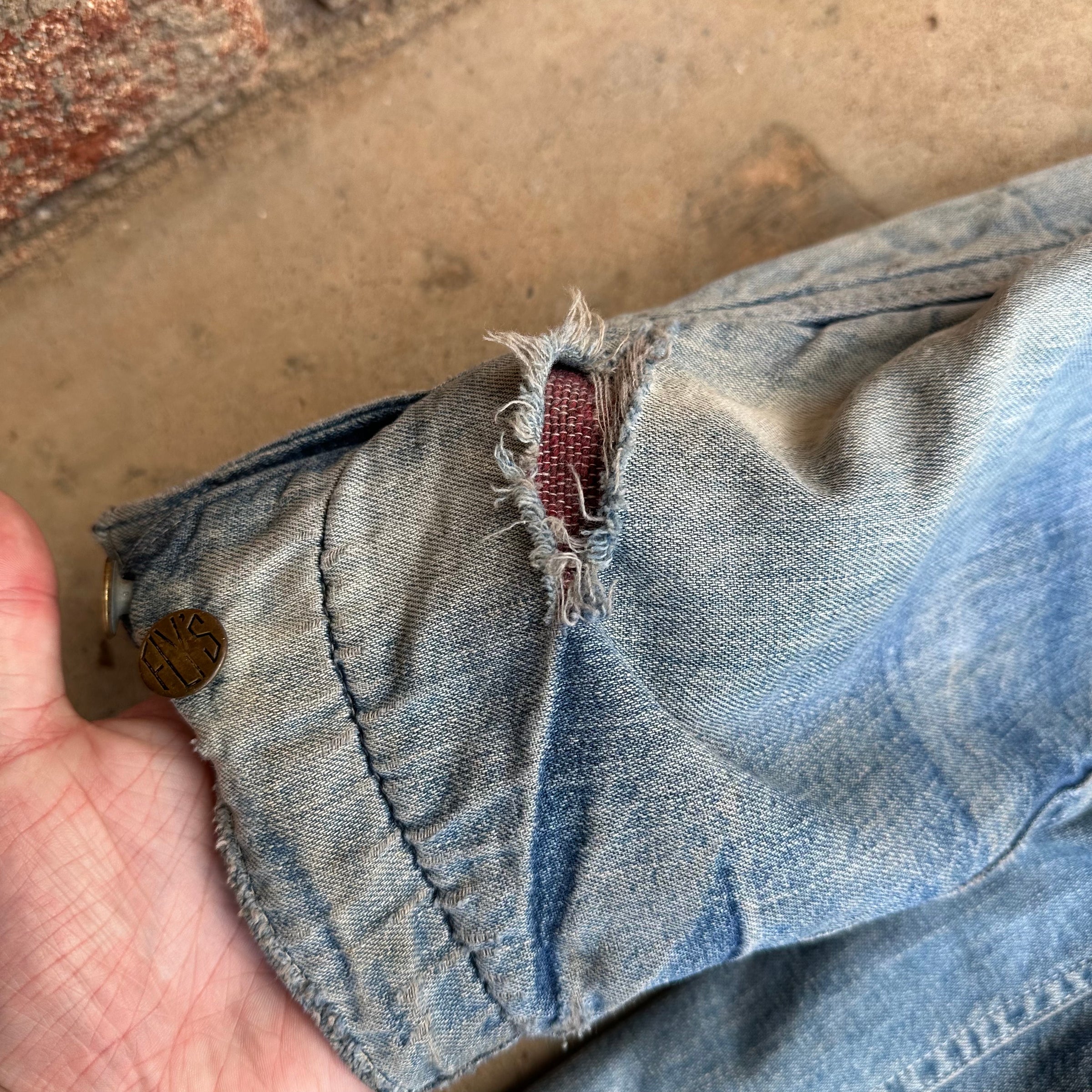 1950’s/60’s Fly’s Blanket Lined Denim Chore Jacket XL