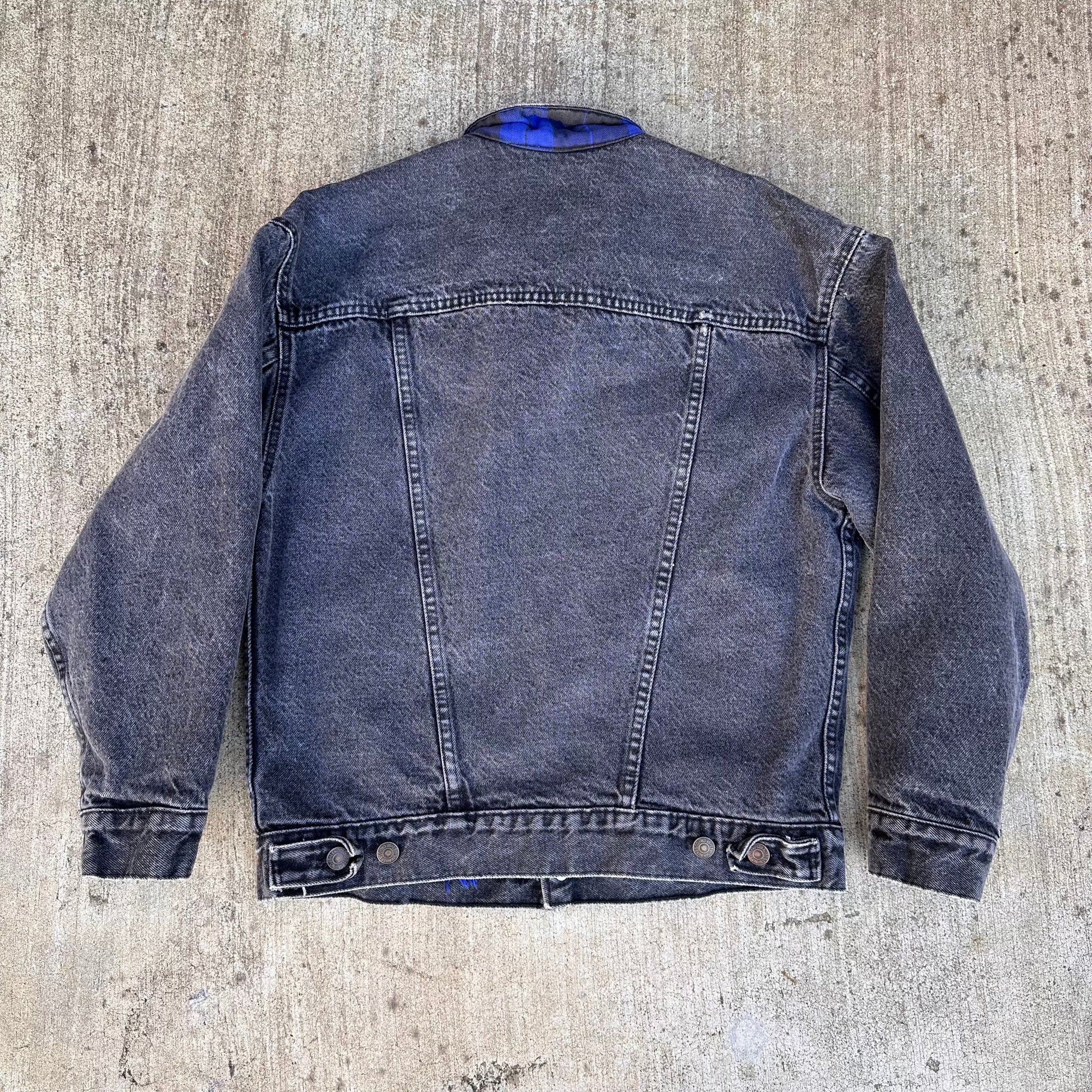 1980’s Levi’s Blanket Lined Black Denim Jacket Size Large