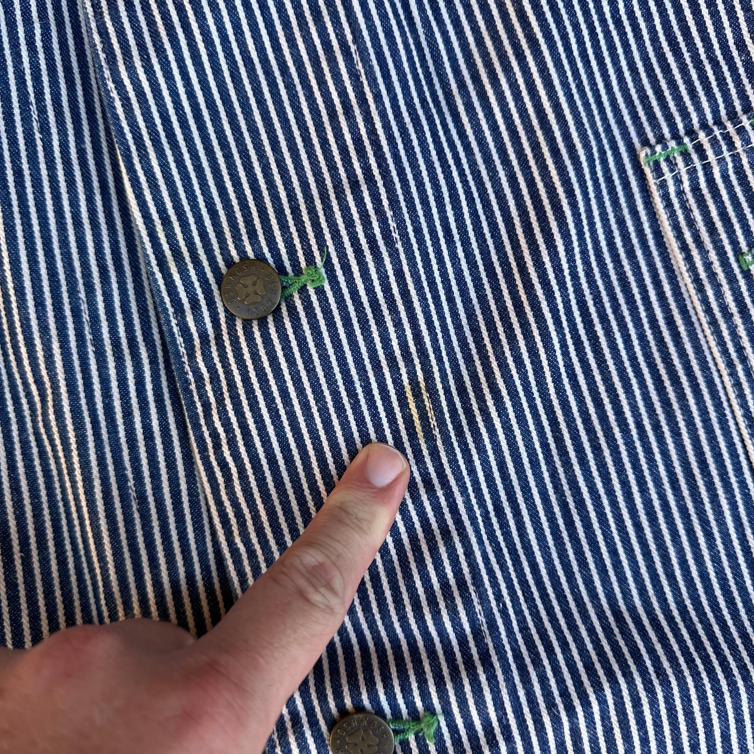 1970’s OshKosh Hickory Stripe Chore Coat Size 50R