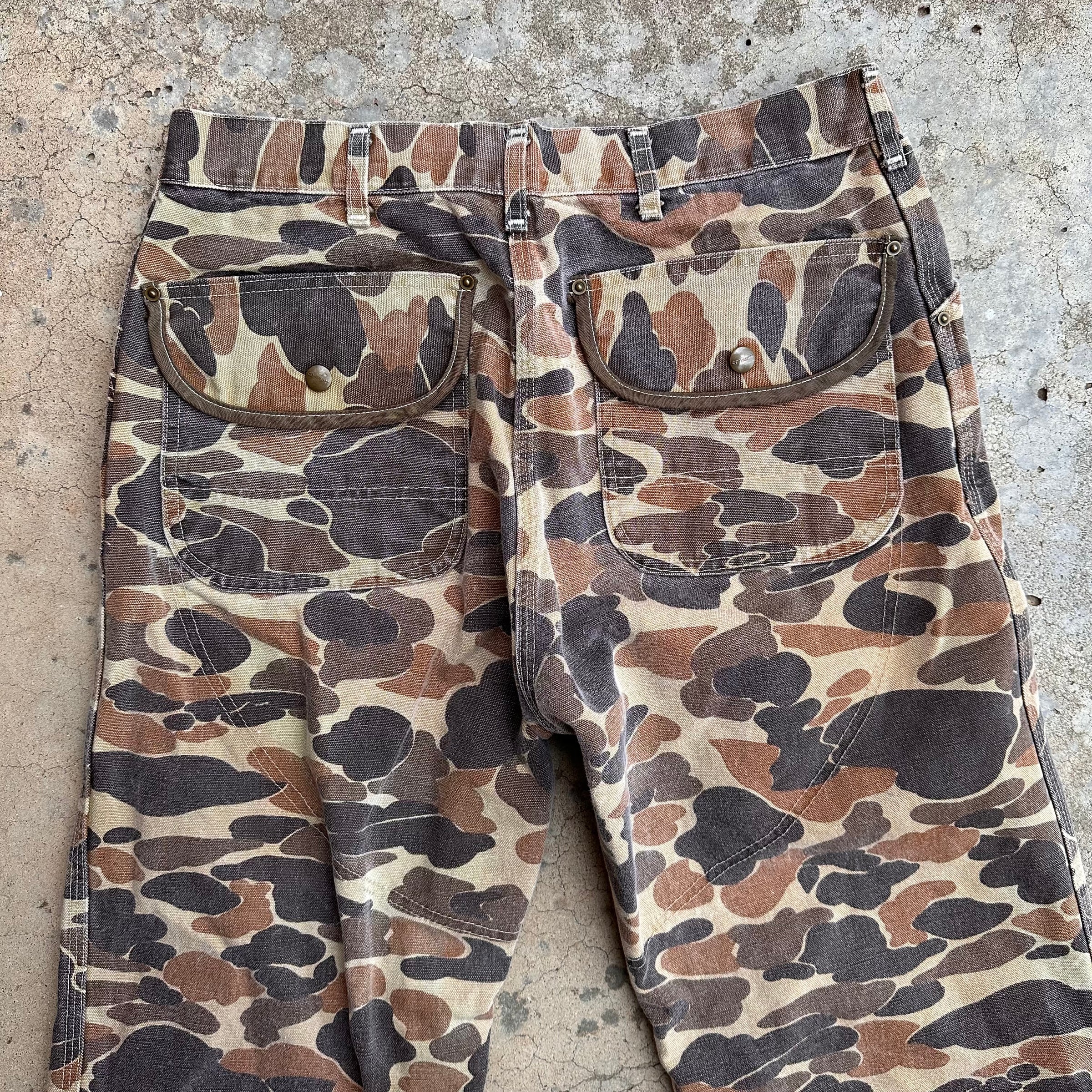 1970’s Carhartt Duck Camo Canvas Pants 32” Waist