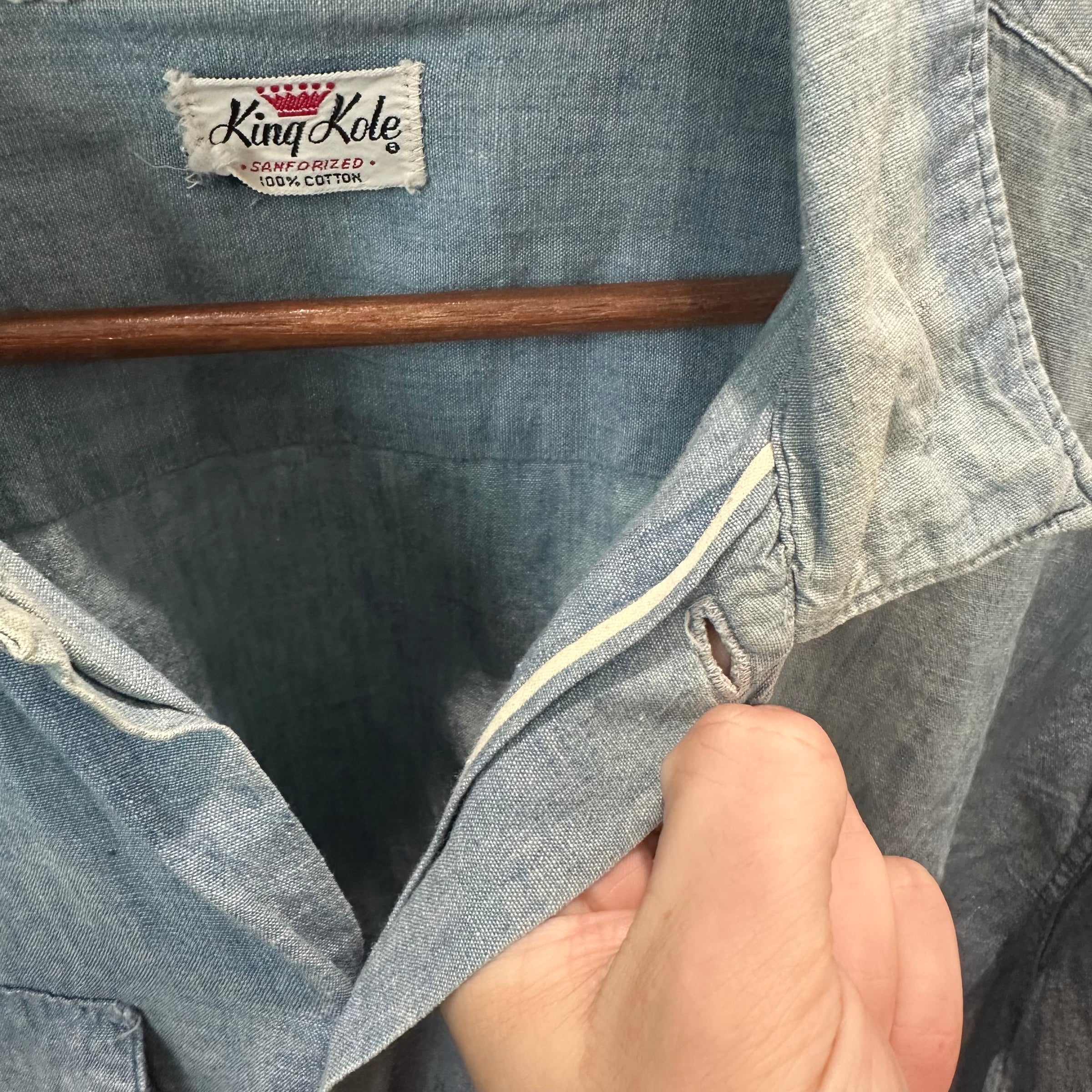 1950’s King Kole Chambray Work Shirt XL