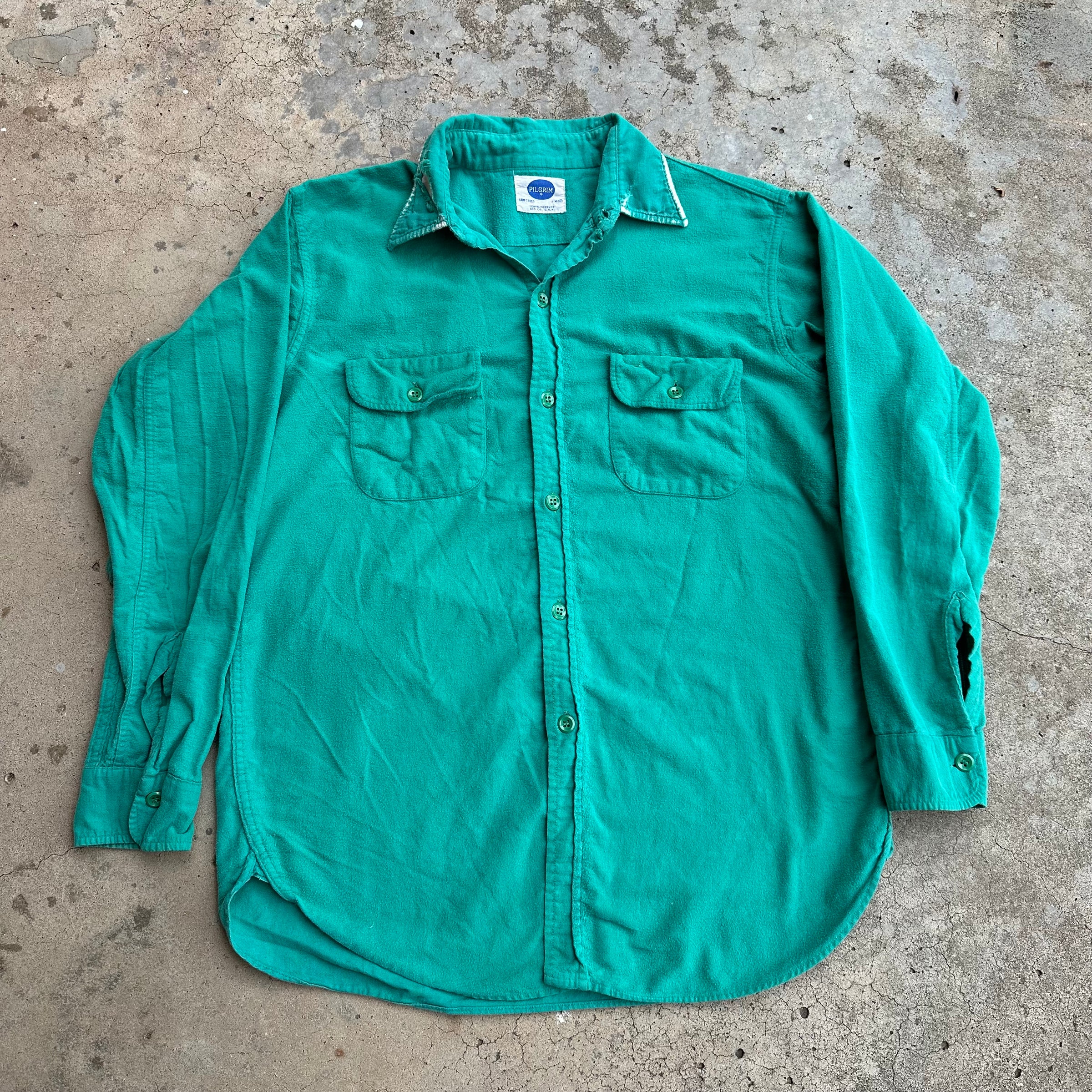 1950’s Pilgrim Cotton Flannel Shirt Medium 22” Chest