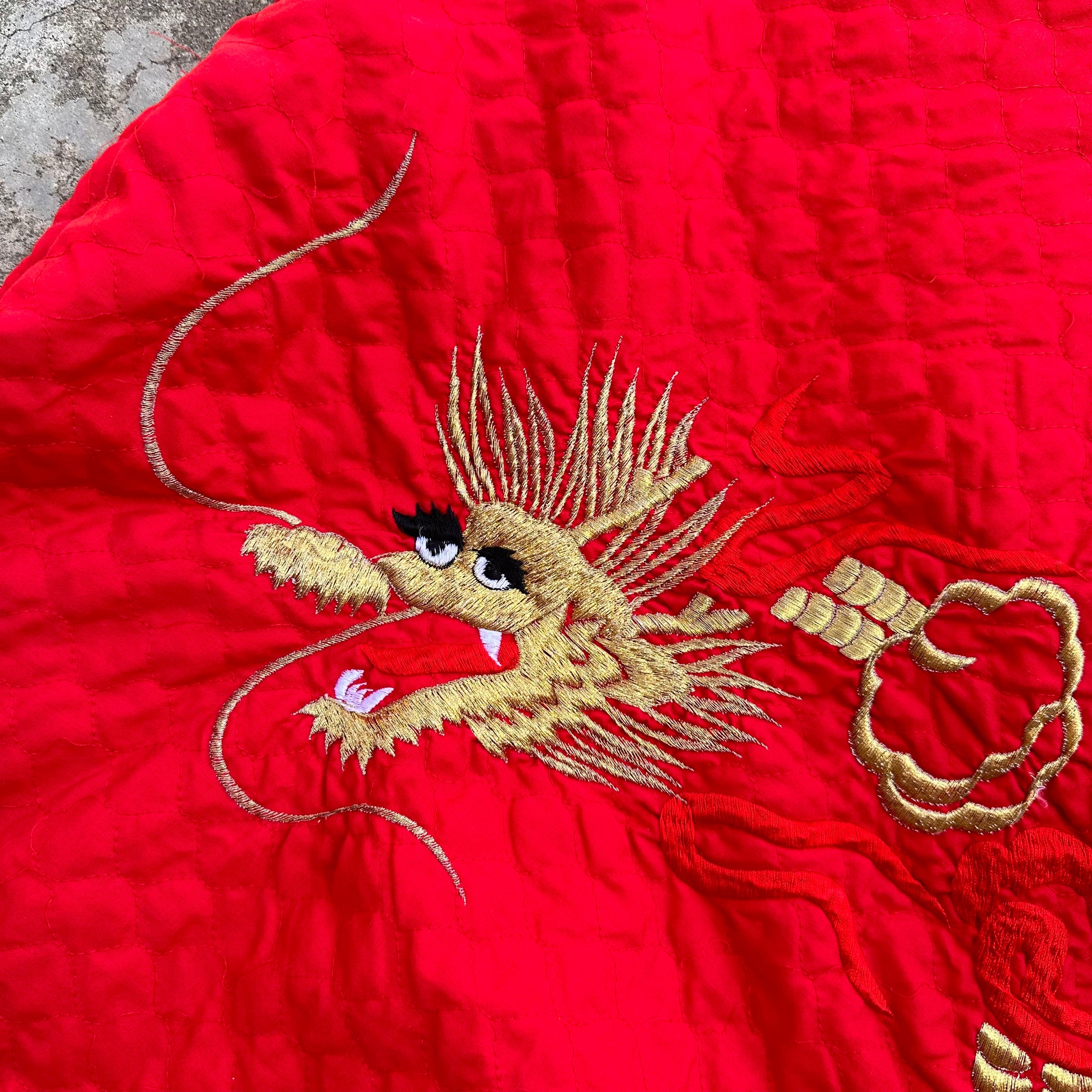 1980’s Cotton Souvenir Dragon Kimono/Robe Large