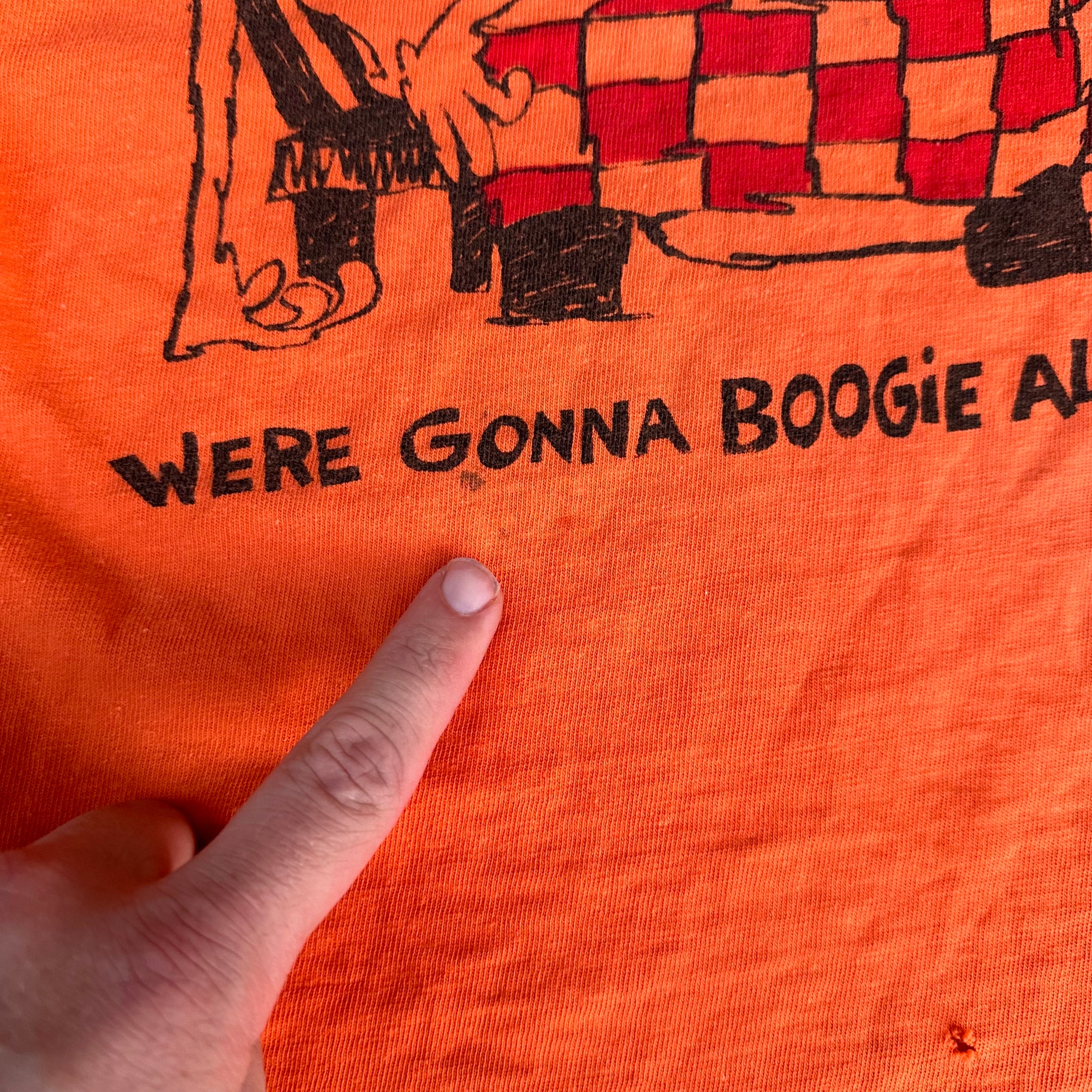 1970’s “We’re Gonna Boogie All Night” T-Shirt Medium