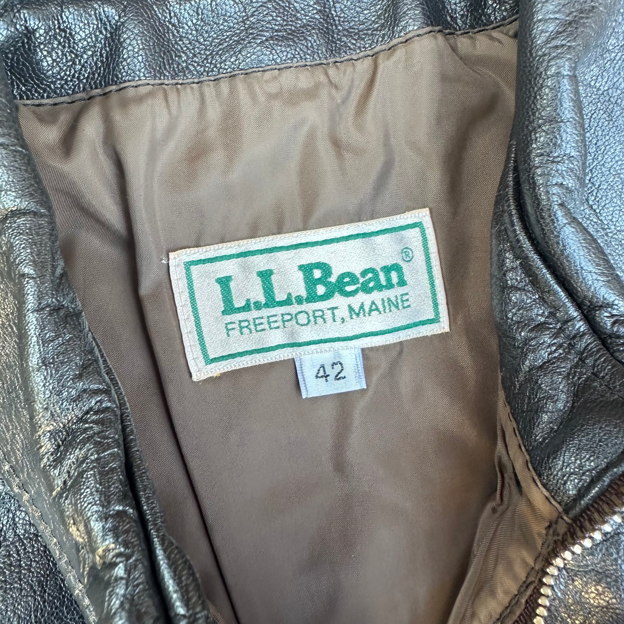 1980’s LL Bean A-2 Style Leather Jacket Size 42