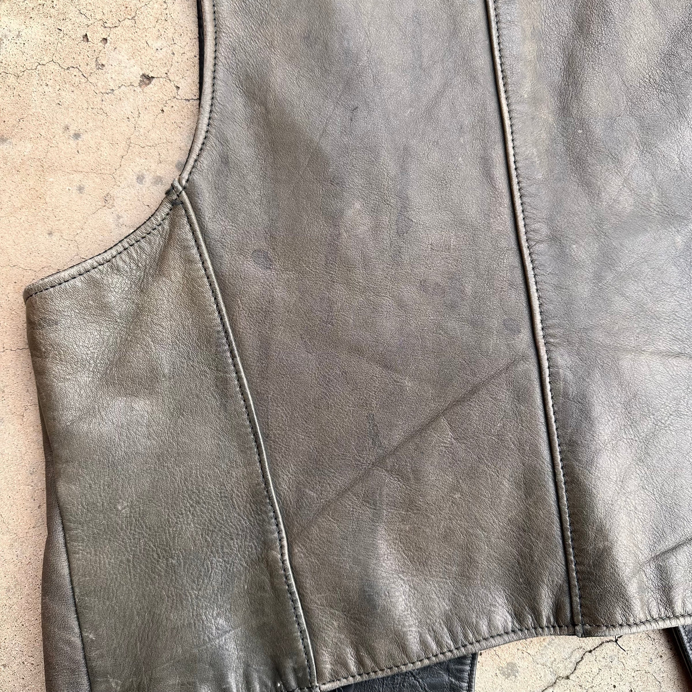1980’s Vanson Leathers Motorcycle Vest 21” Chest