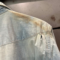 1960’s Wrangler 27MW Chambray Pearl Snap Western Shirt M/L