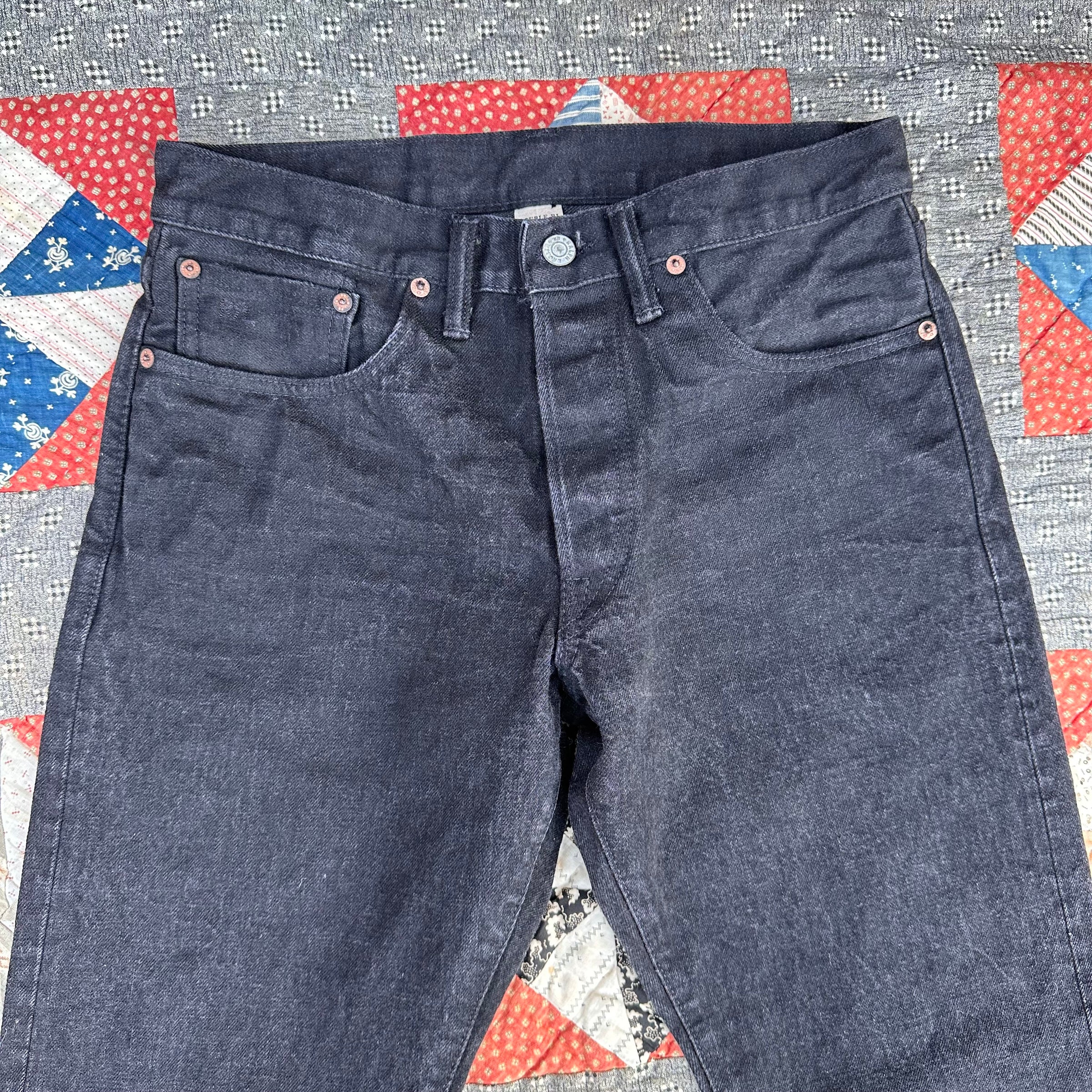 RRL Double RL Slim Fit Black Selvedge Denim Jeans 30” x 29”