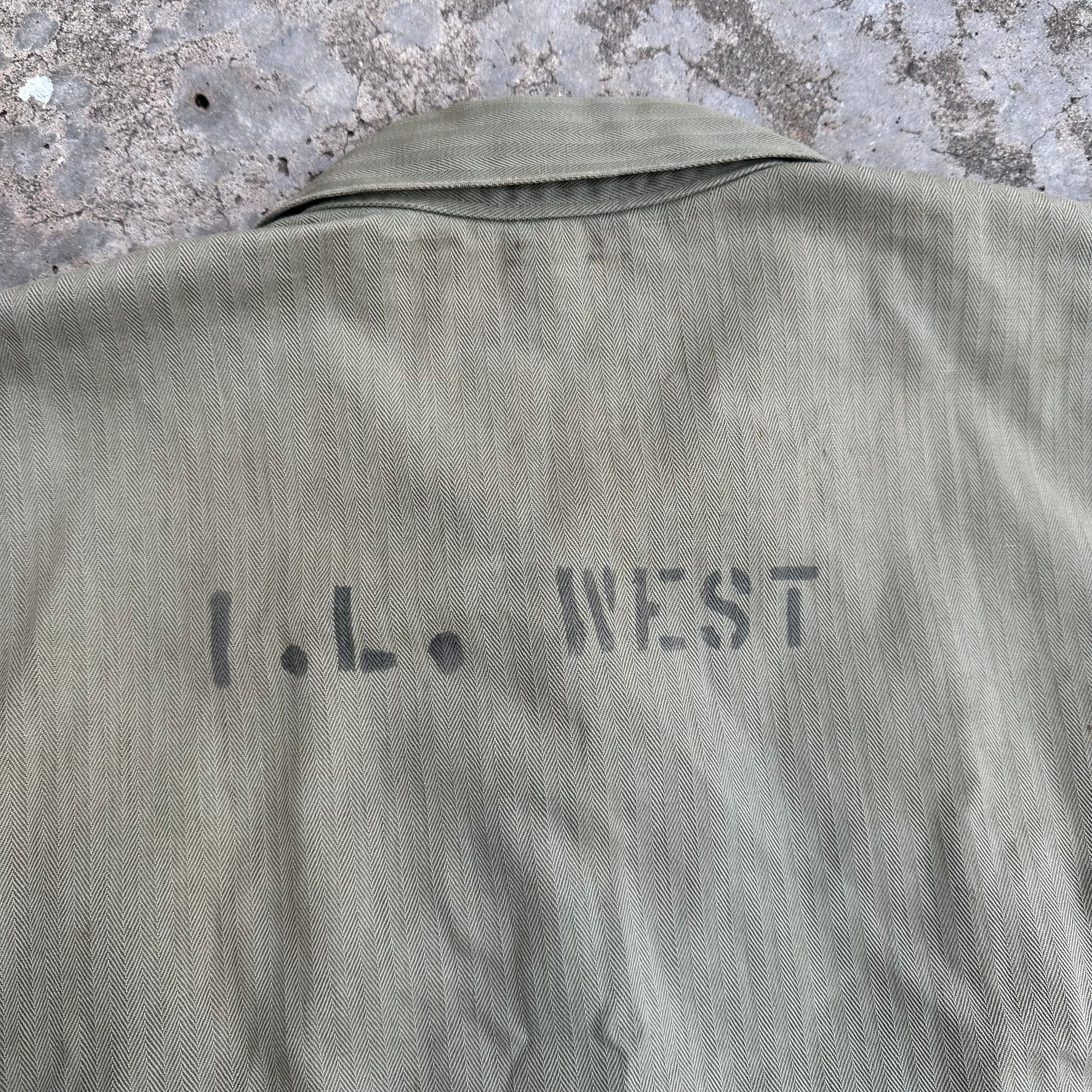 1940’s WWII USMC HBT P-44 Utility Jacket 24.5” Chest
