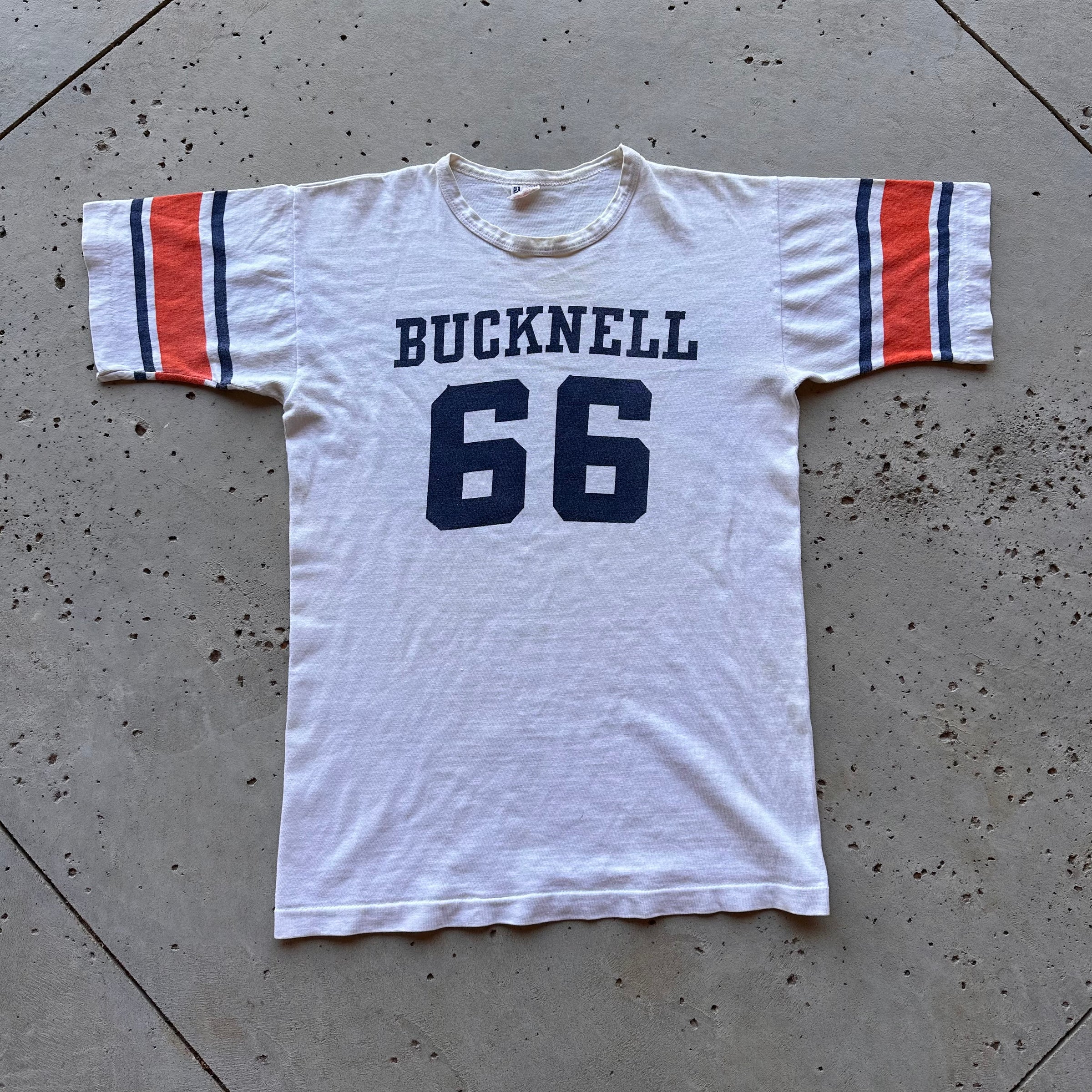 1950’s Champion Running Man Water Print Collegiate T-Shirt Tagged Large