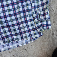 1970’s Fruit of the Loom Printed Plaid Flannel Shirt 23” Chest