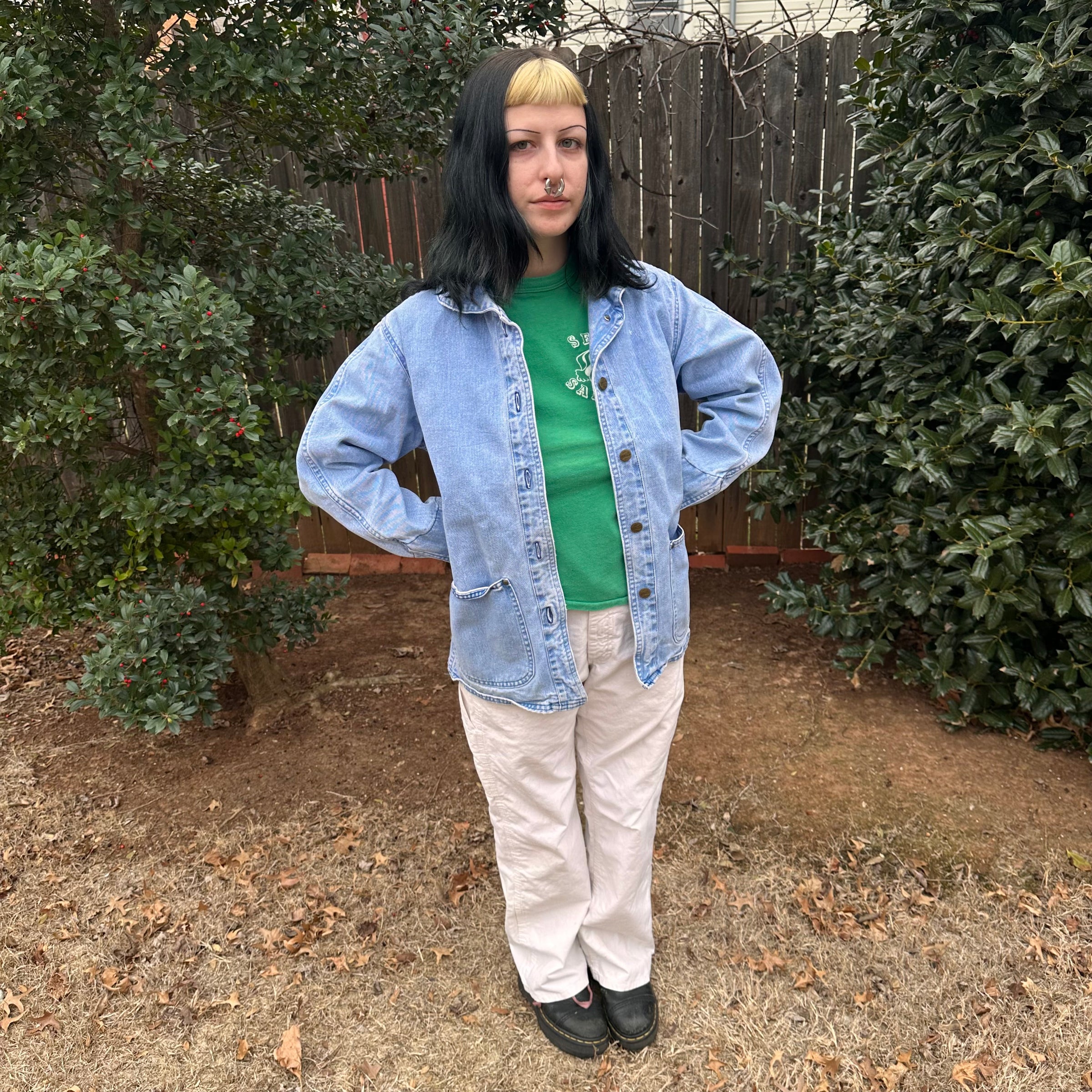 1980’s LL Bean Shawl Collar Denim Jacket 21” Chest