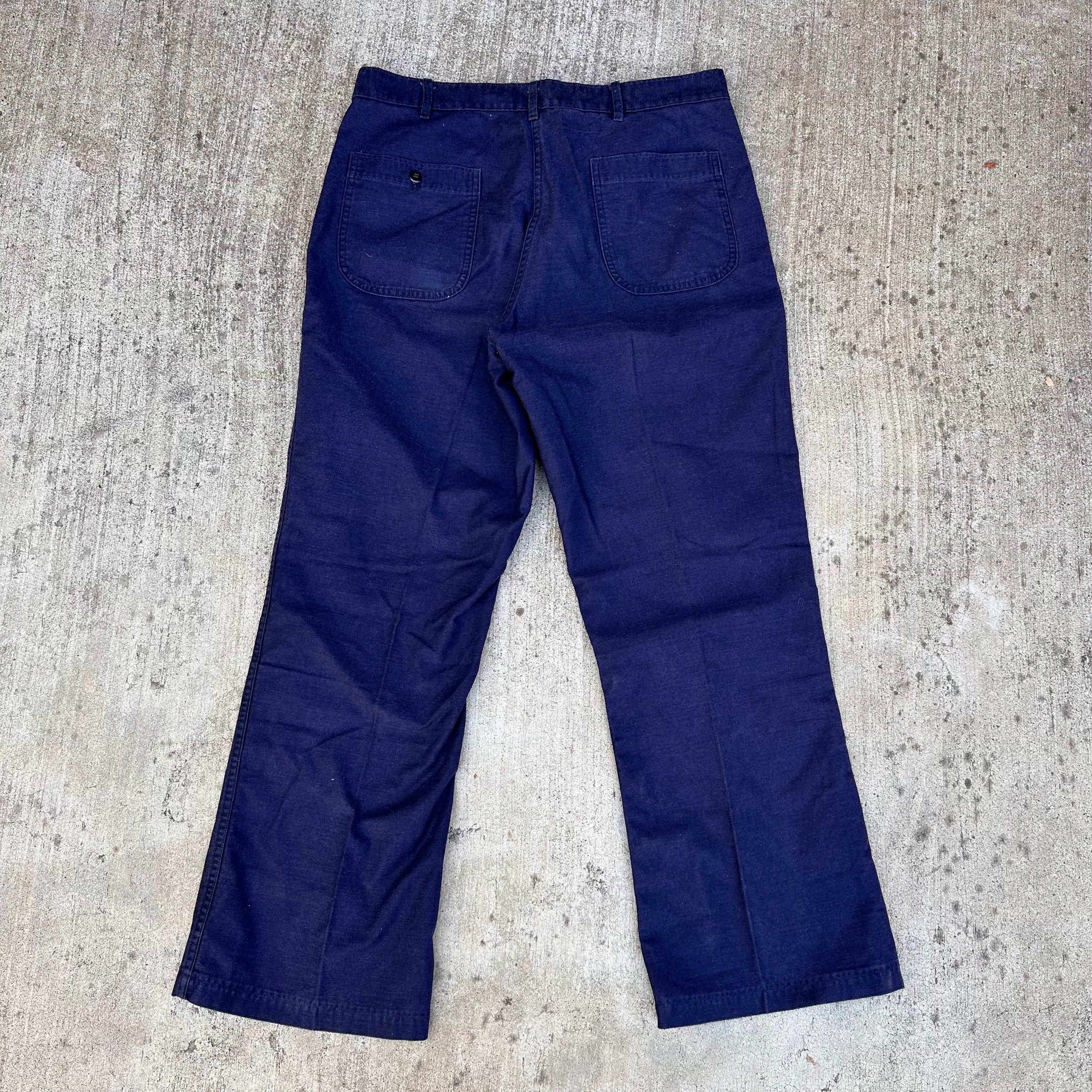 1970’s USN Dark Blue Utility Trousers 34” x 28”